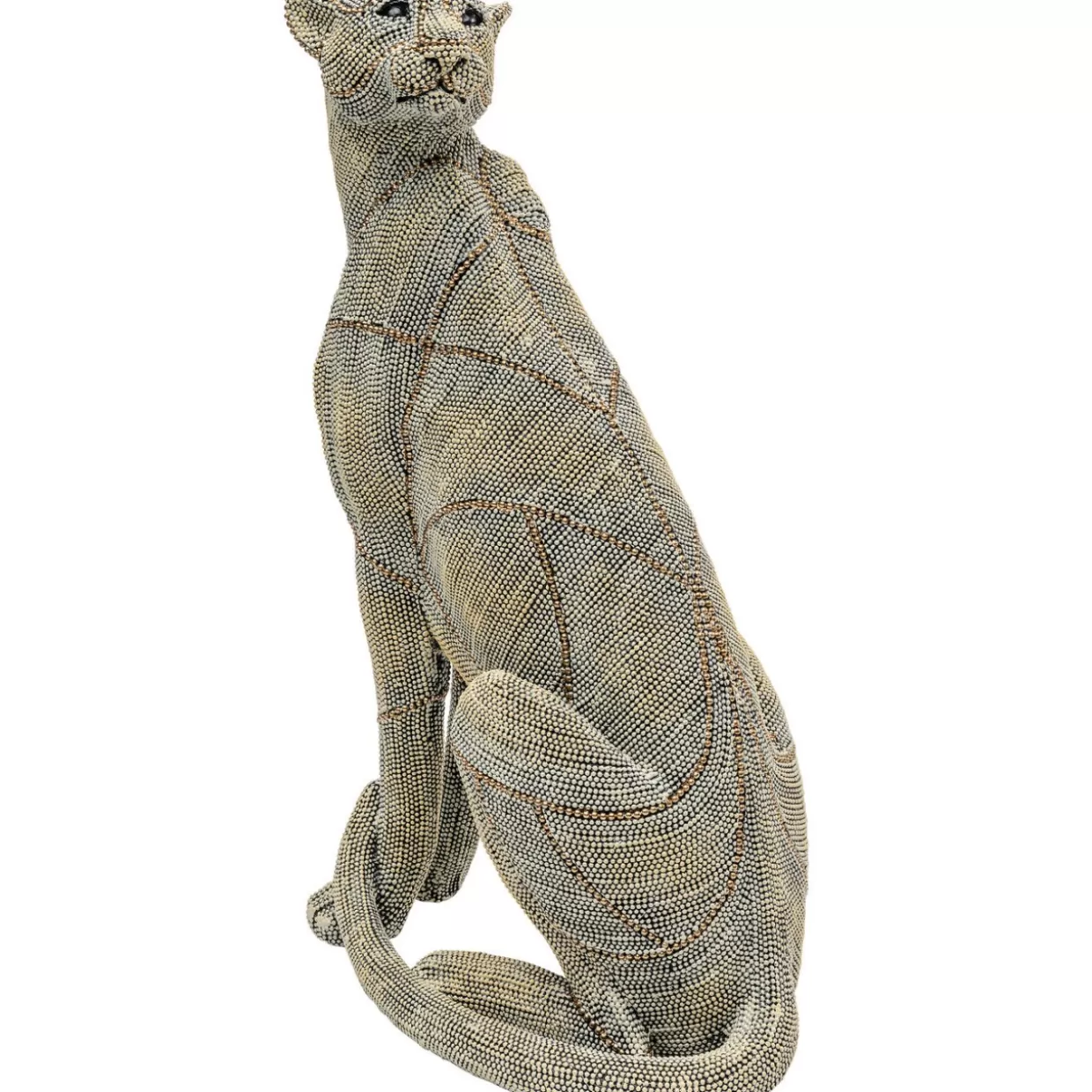 KARE Design - Articoli Decorativi & Regali | Scultura Leopardo Elegante con Perle, 42 cm
