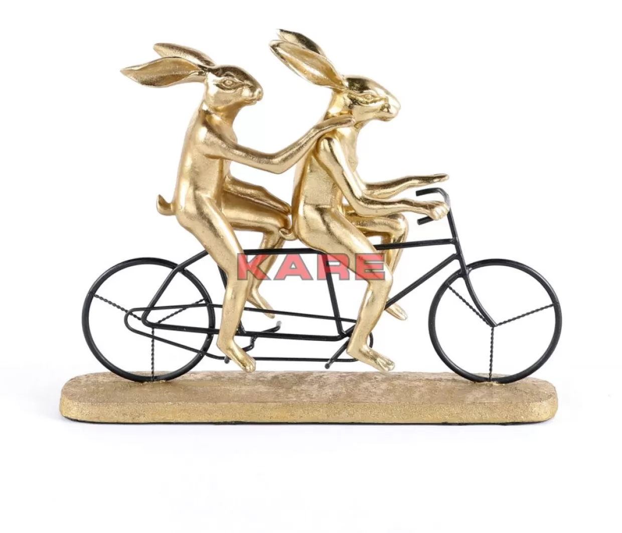 KARE Design - Decorazioni e Articoli Regalo | Conigli in Tandem - Oggetto Decorativo Originale per la Casa