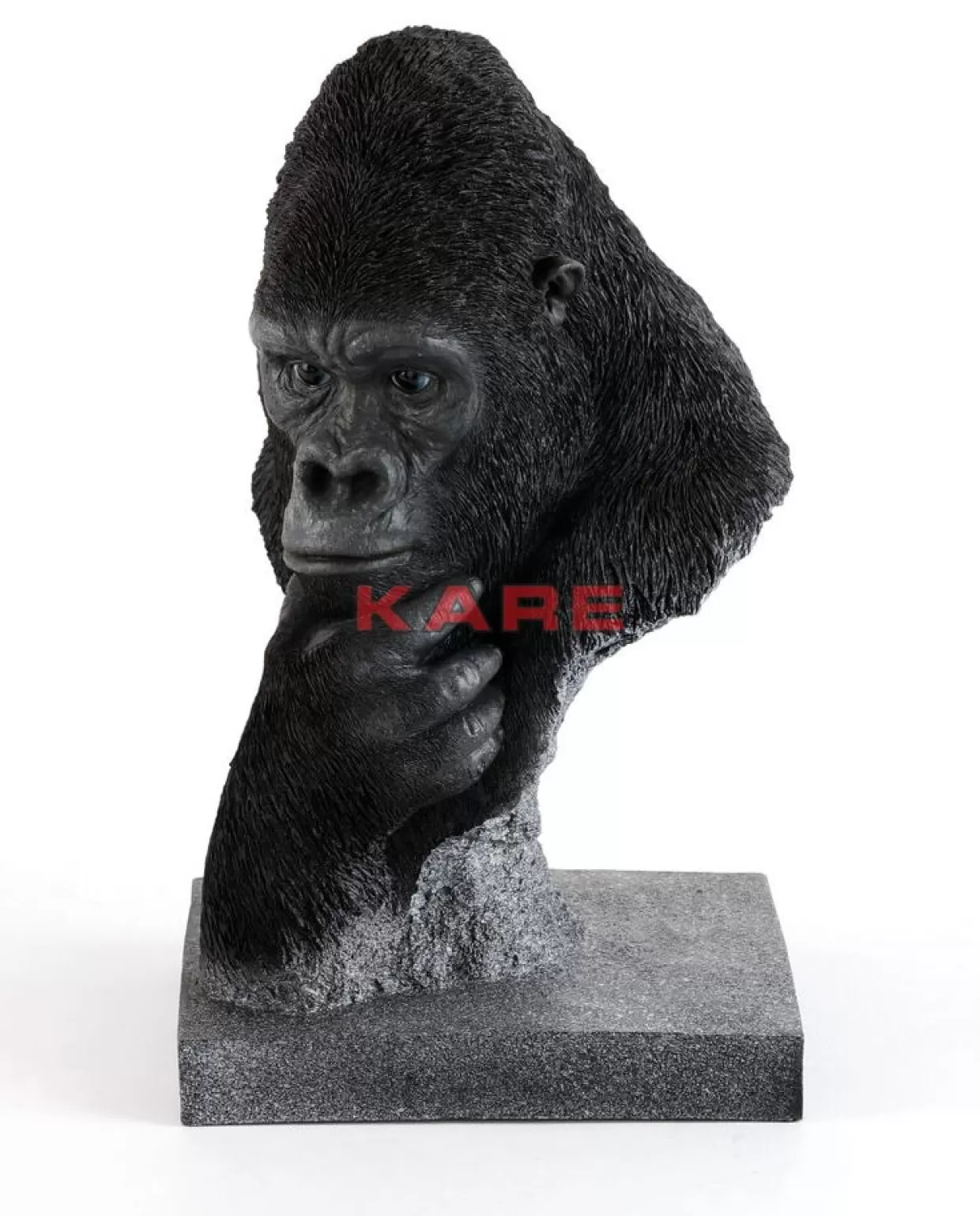 Testa di Gorilla Pensieroso - Scultura Decorativa Contemporanea per Interni | Idee Regalo Originali KARE Design

(：，