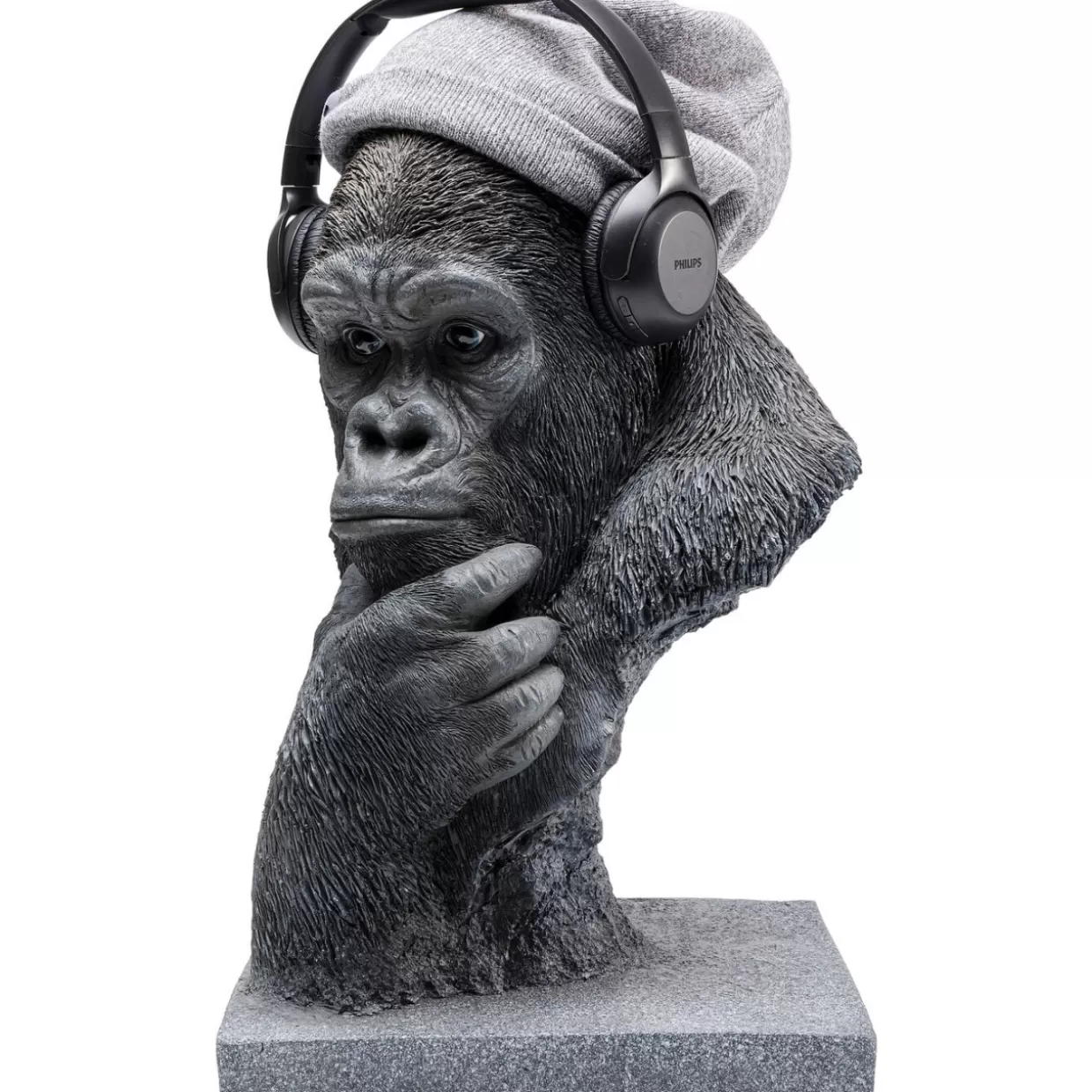 Testa di Gorilla Pensieroso - Scultura Decorativa Contemporanea per Interni | Idee Regalo Originali KARE Design

(：，