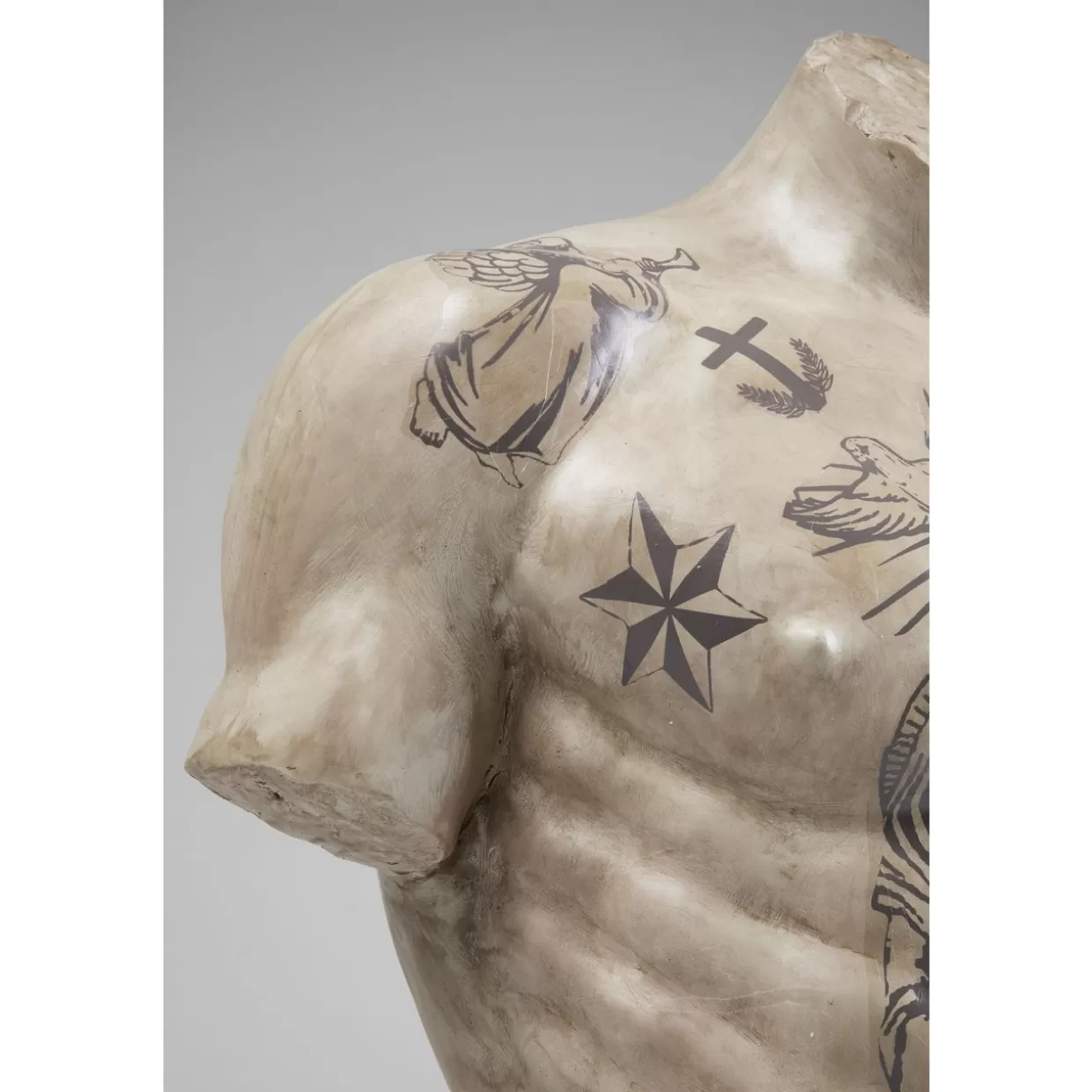KARE Design - Scultura Decorativa Torso con Tatuaggio Artistico per Interni Moderni | Idea Regalo Originale per Appassionati di Arredamento