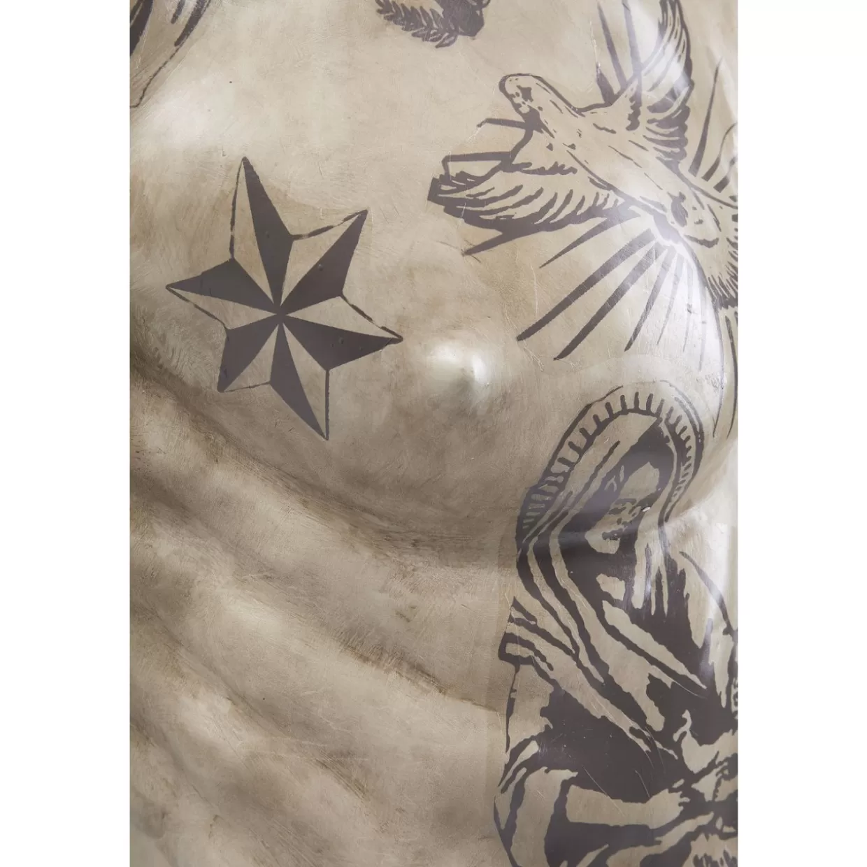 KARE Design - Scultura Decorativa Torso con Tatuaggio Artistico per Interni Moderni | Idea Regalo Originale per Appassionati di Arredamento
