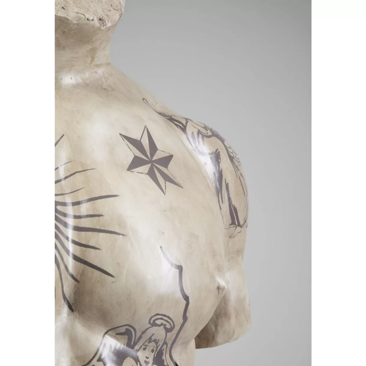 KARE Design - Scultura Decorativa Torso con Tatuaggio Artistico per Interni Moderni | Idea Regalo Originale per Appassionati di Arredamento