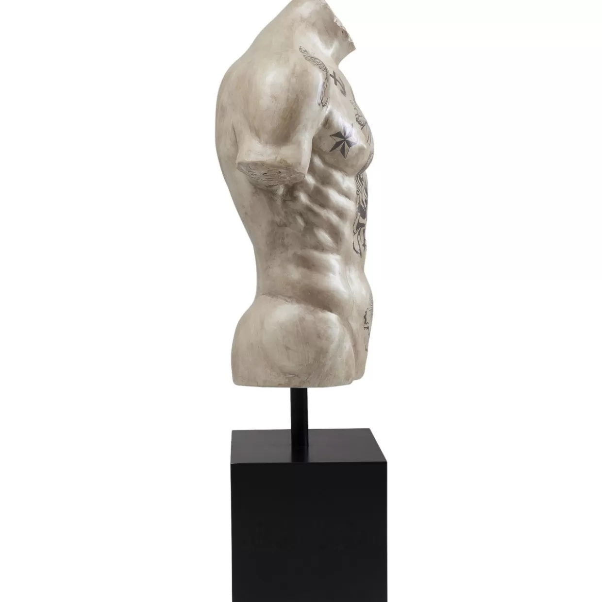 KARE Design - Scultura Decorativa Torso con Tatuaggio Artistico per Interni Moderni | Idea Regalo Originale per Appassionati di Arredamento