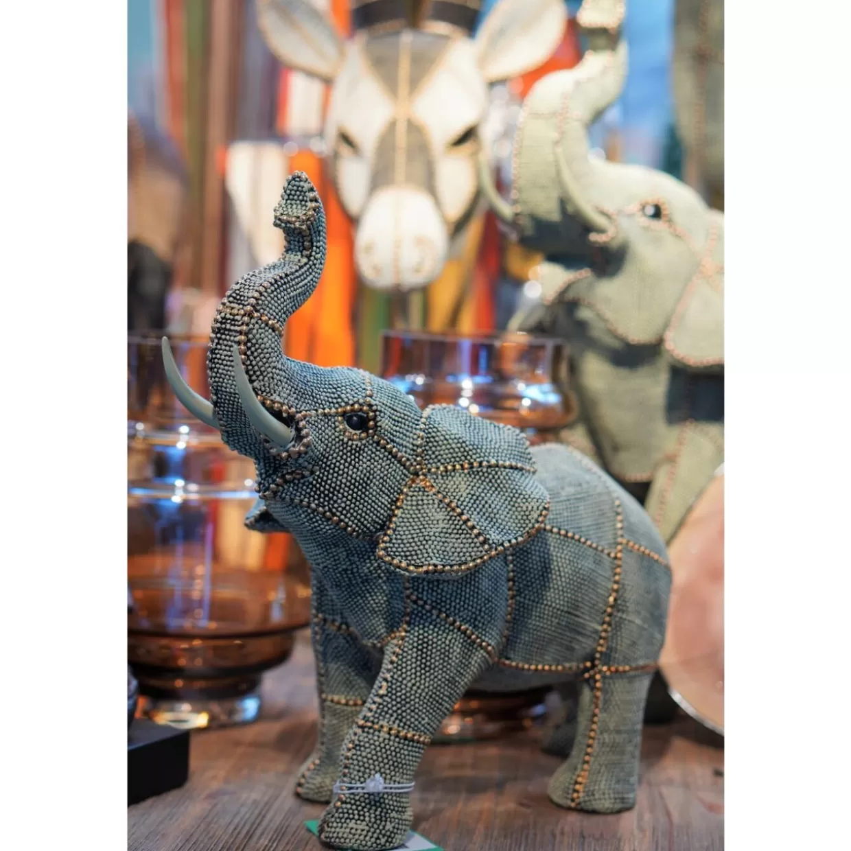 Elefante Elegante con Perle - Complemento d'Arredo KARE Design per la Casa, Regalo Originale con Stile