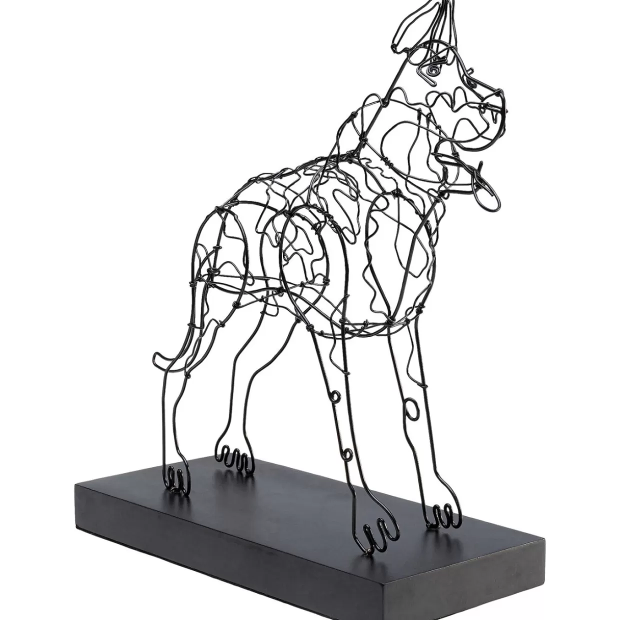 KARE Design - Scultura Moderna Cane Attacco in Filo Metallico 36 cm per Arredamento e Idee Regalo