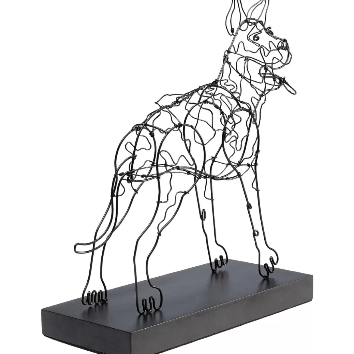 KARE Design - Scultura Moderna Cane Attacco in Filo Metallico 36 cm per Arredamento e Idee Regalo