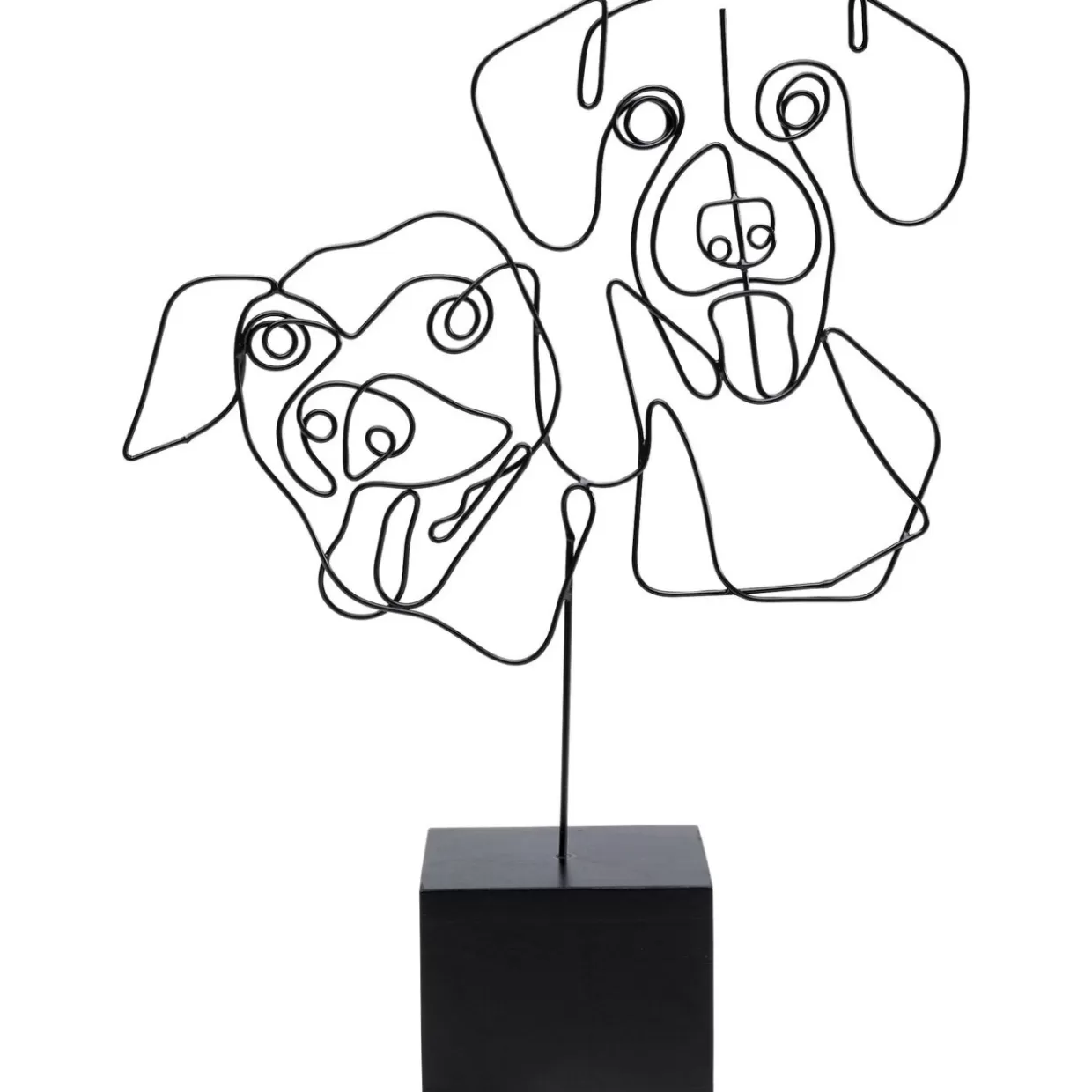 Scultura decorativa per la casa - Teste di cane in filo metallico artigianali 38 cm | KARE Design per arredamento moderno e idee regalo creative