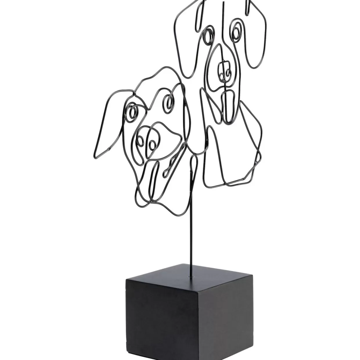 Scultura decorativa per la casa - Teste di cane in filo metallico artigianali 38 cm | KARE Design per arredamento moderno e idee regalo creative