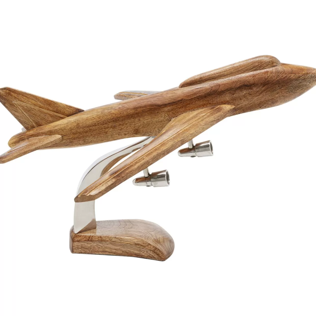 Aeroplano Decorativo in Legno Artigianale 25 cm - Soggetto per Interni Contemporanei KARE Design - Idea Regalo con Dettaglio Vintage per Appassionati di Design