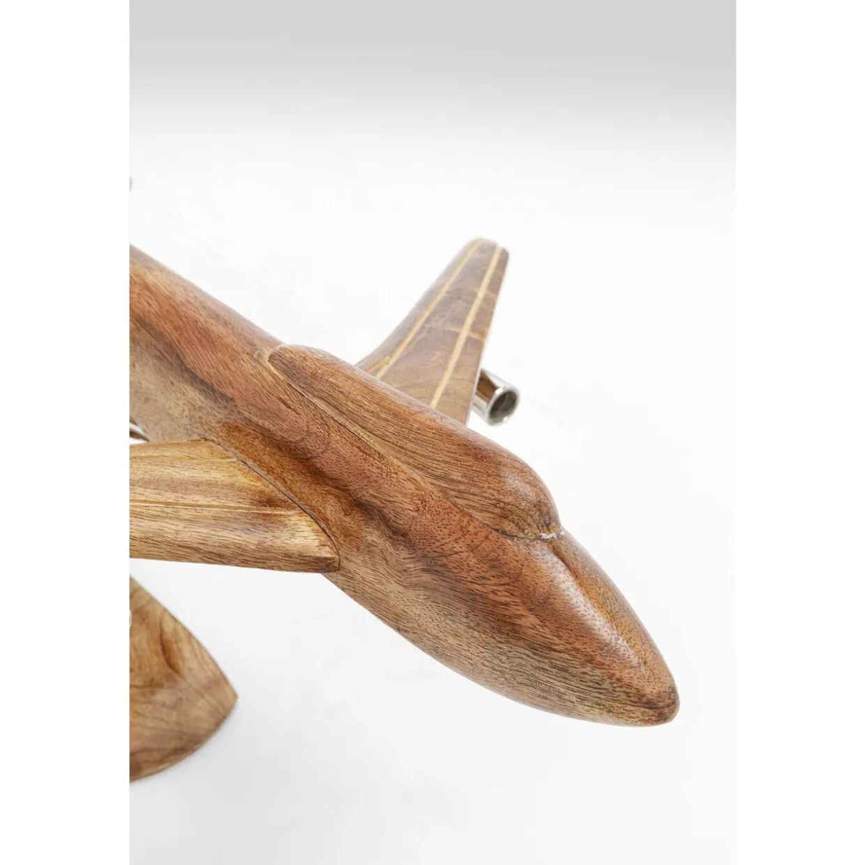 Aeroplano Decorativo in Legno Artigianale 25 cm - Soggetto per Interni Contemporanei KARE Design - Idea Regalo con Dettaglio Vintage per Appassionati di Design