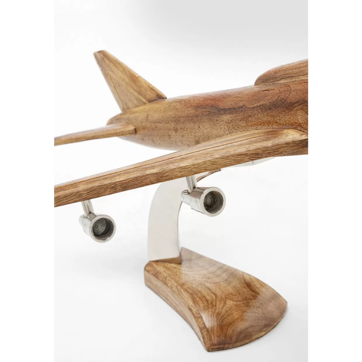 Aeroplano Decorativo in Legno Artigianale 25 cm - Soggetto per Interni Contemporanei KARE Design - Idea Regalo con Dettaglio Vintage per Appassionati di Design