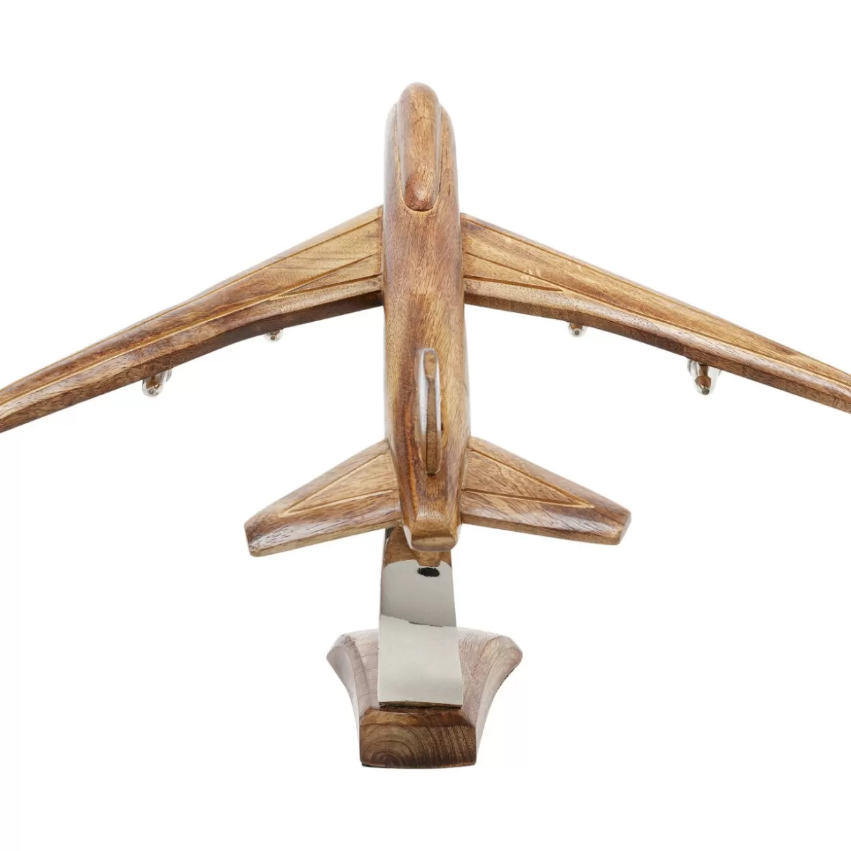 Aeroplano Decorativo in Legno Artigianale 25 cm - Soggetto per Interni Contemporanei KARE Design - Idea Regalo con Dettaglio Vintage per Appassionati di Design