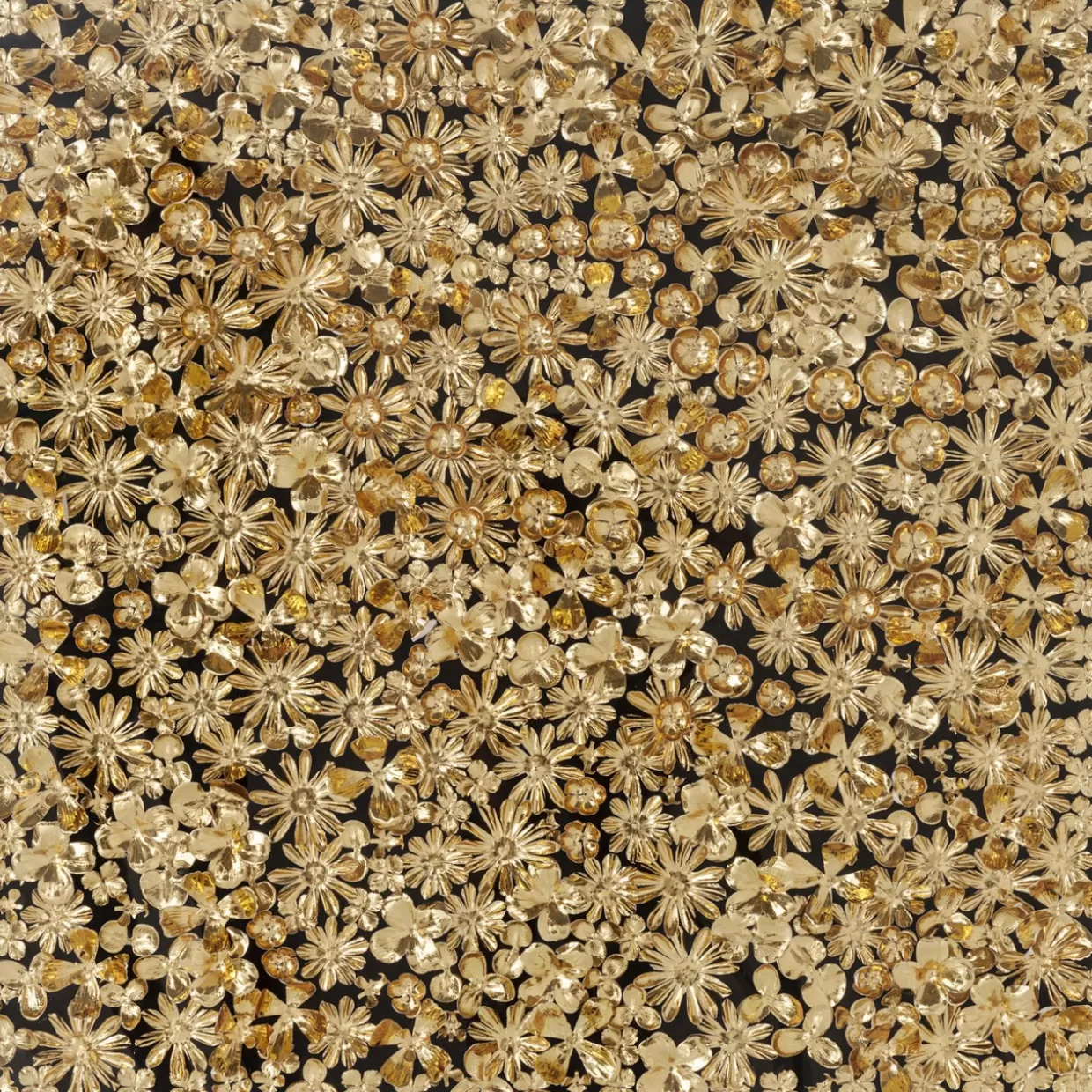 Cornice Decorativa Moderna con Fiore Dorato - Quadro per Arredamento Elegante, Formato 120x120 cm | KARE Design