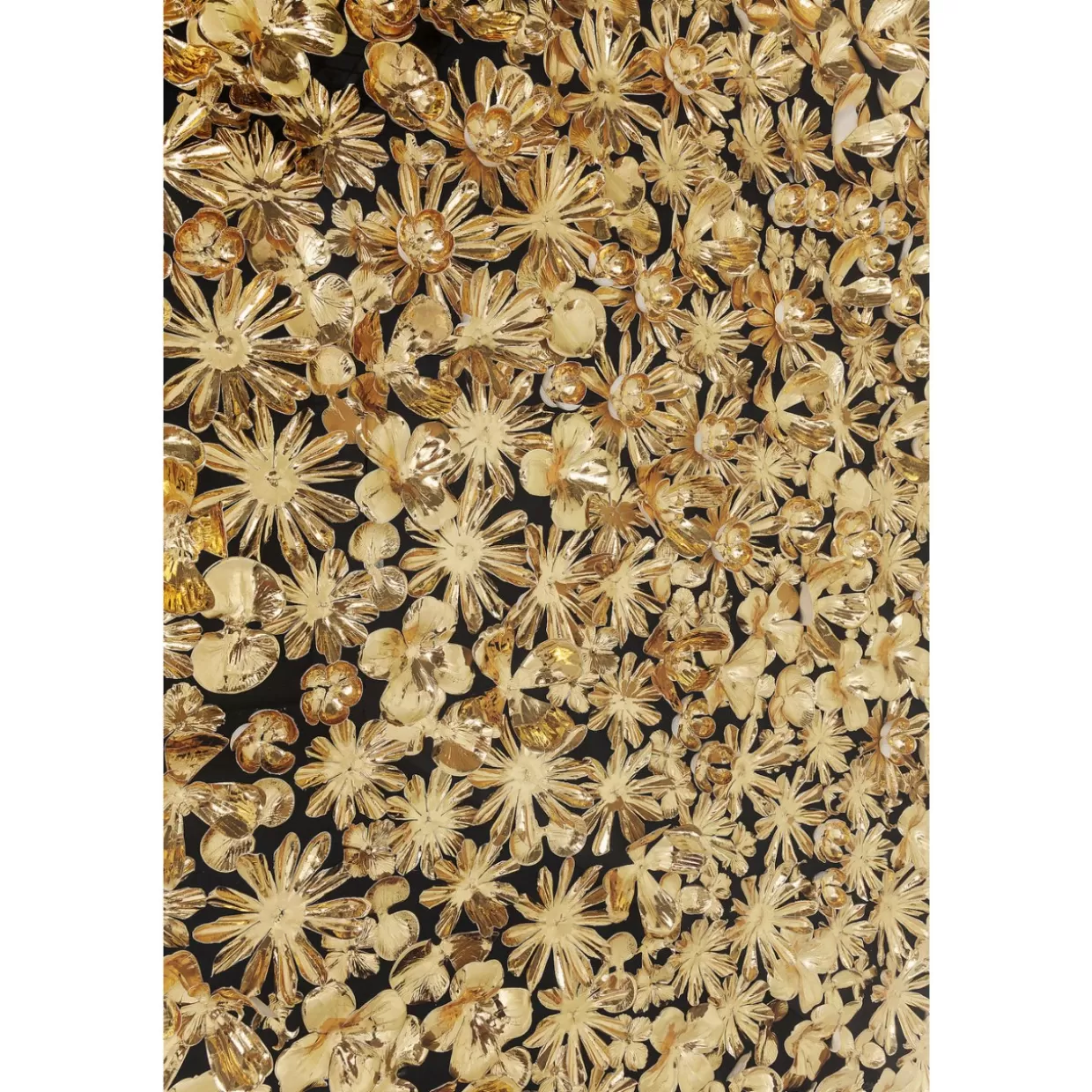 Cornice Decorativa Moderna con Fiore Dorato - Quadro per Arredamento Elegante, Formato 120x120 cm | KARE Design