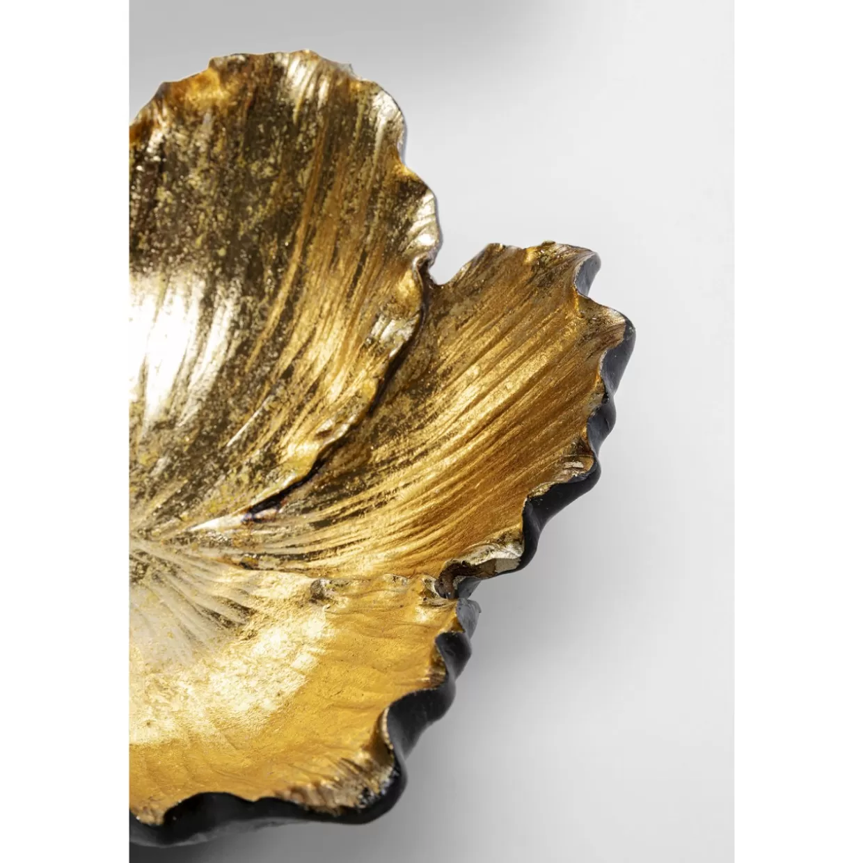 Ciotola Decorativa Floreale in Nero e Oro - Design Moderno KARE, Diametro 20 cm per Arredamento Elegante