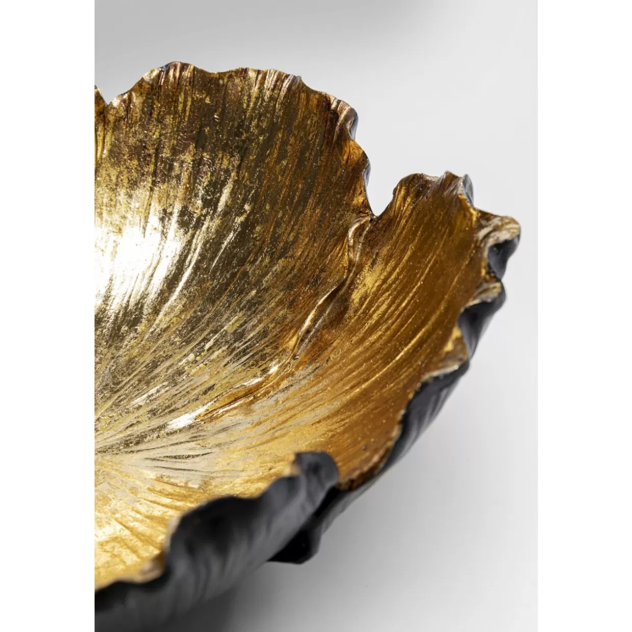 Ciotola Decorativa Boccioli Floreali in Nero e Oro - Diametro 25 cm per Centrotavola Moderni | Design Essenziale KARE 

（：，，，，）
