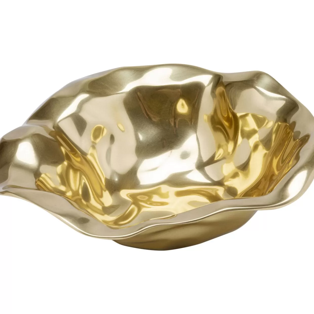 Ciotola Decorativa in Stile Moderno - Design Esclusivo KARE, Finitura Giada con Rifiniture Dorate, Diametro 30cm - Idee Regalo di Lusso per Arredamento Casa
