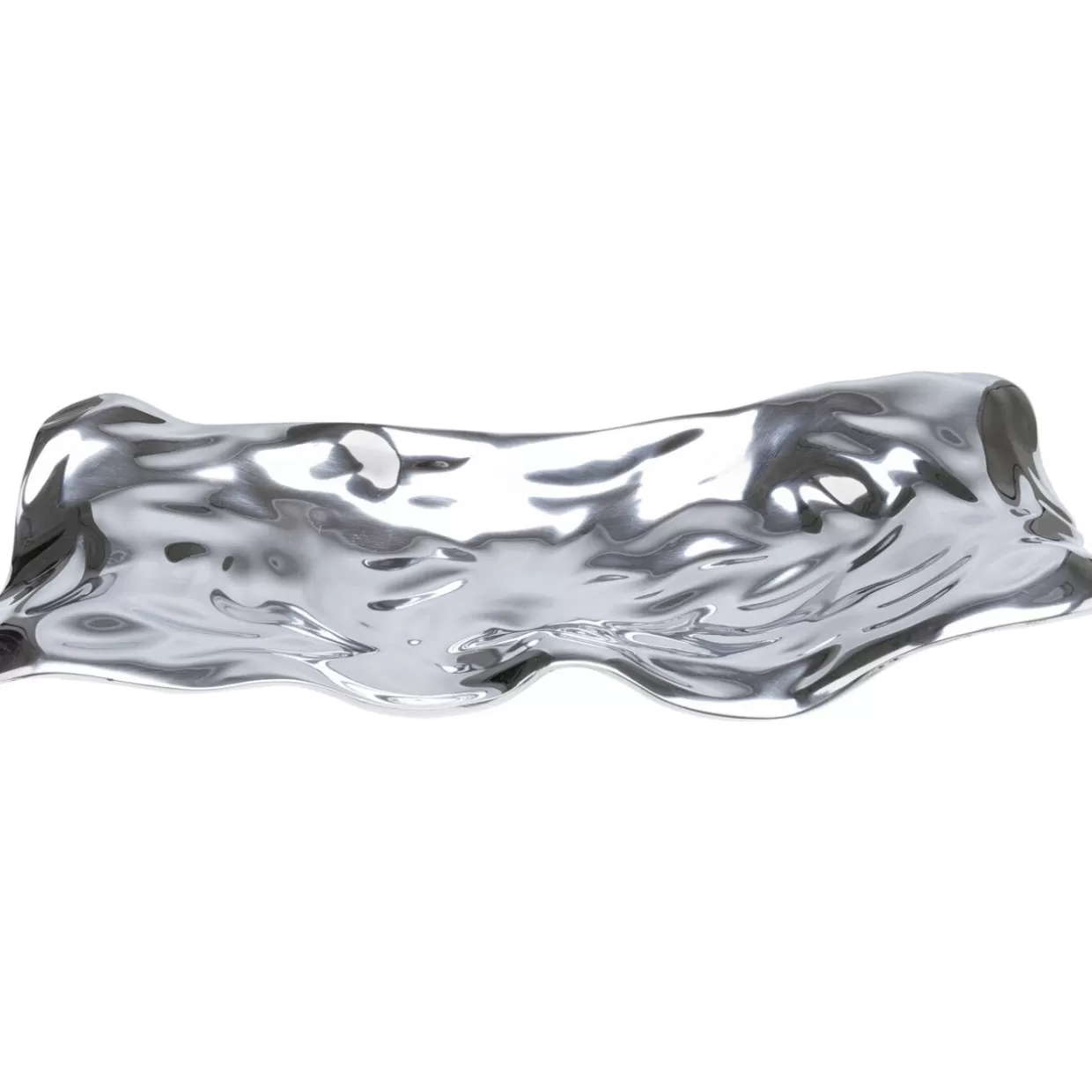 KARE Design - Ciotola decorativa in stile giada con finitura argentata, diametro 48 cm x altezza 22 cm per centrotavola eleganti