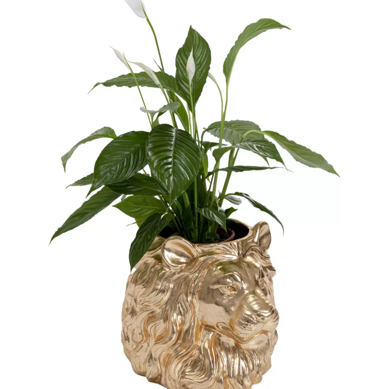 Vasi Decorativi KARE Design - Portavasi Elegante a Forma di Leone Dorato per Organizzazione Casa con Stile Moderno