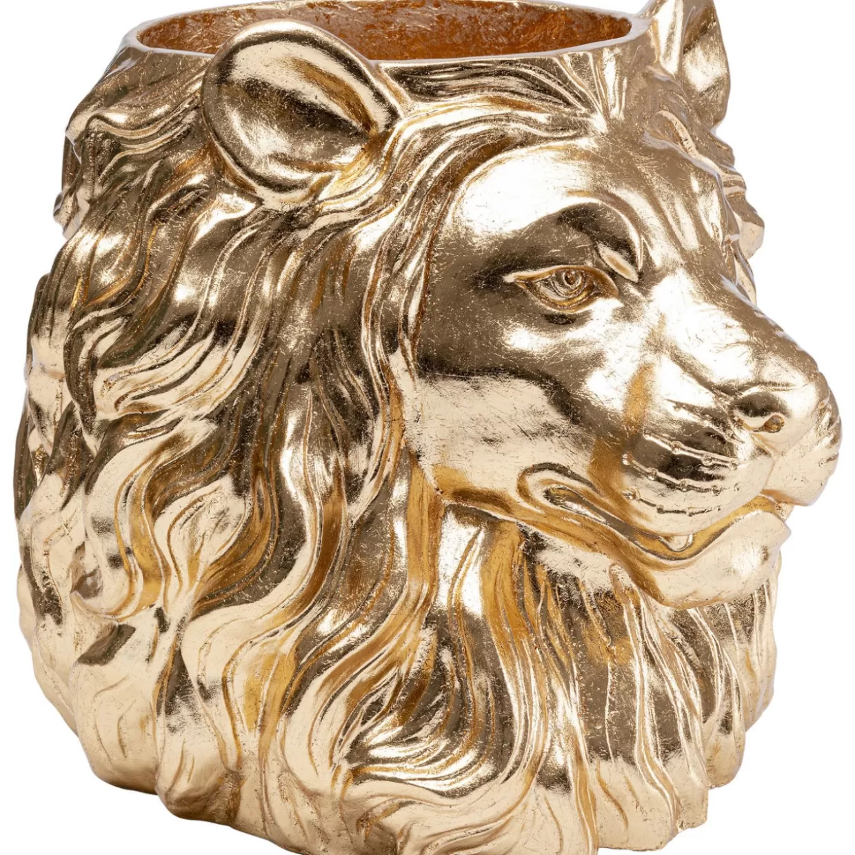 Vasi Decorativi KARE Design - Portavasi Elegante a Forma di Leone Dorato per Organizzazione Casa con Stile Moderno
