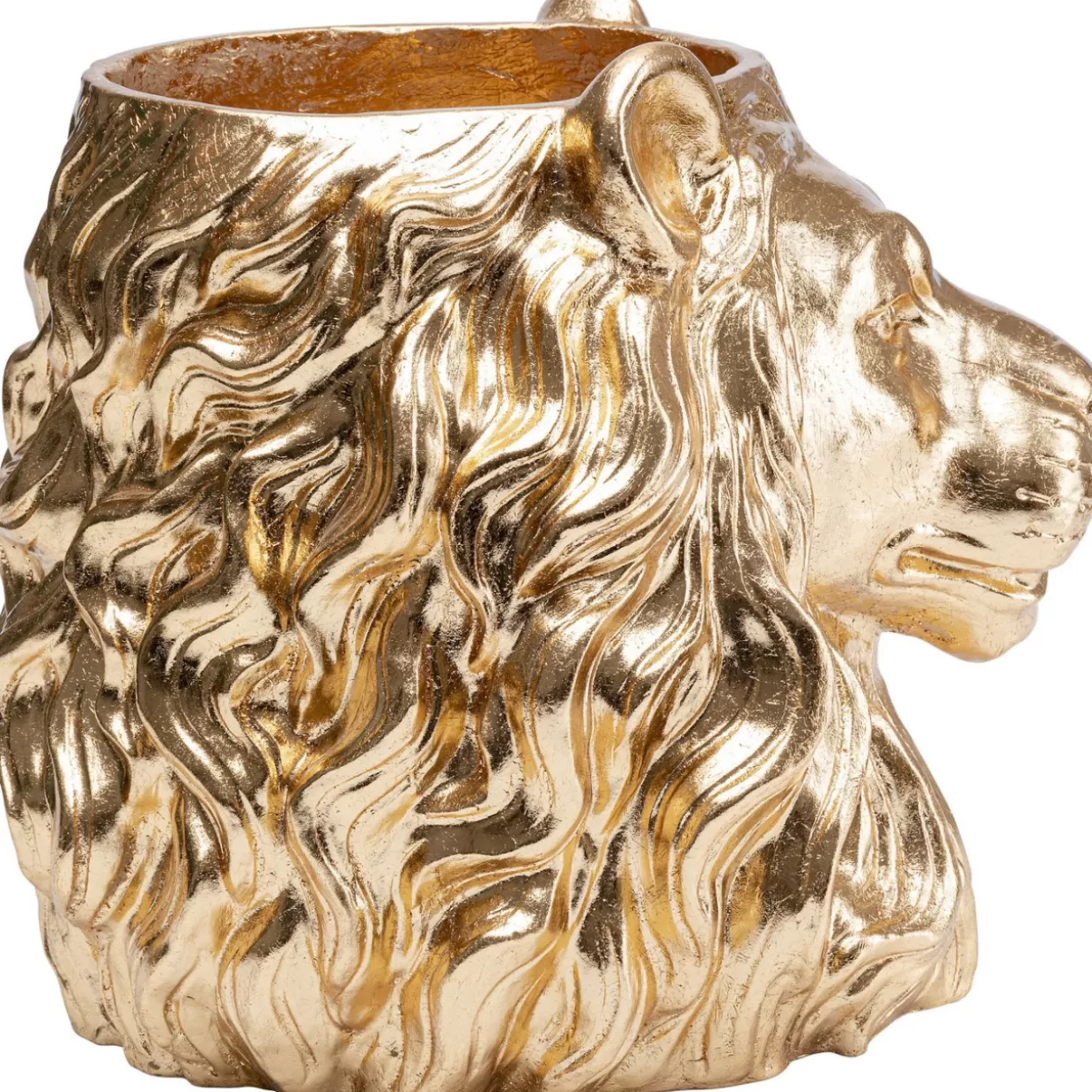 Vasi Decorativi KARE Design - Portavasi Elegante a Forma di Leone Dorato per Organizzazione Casa con Stile Moderno