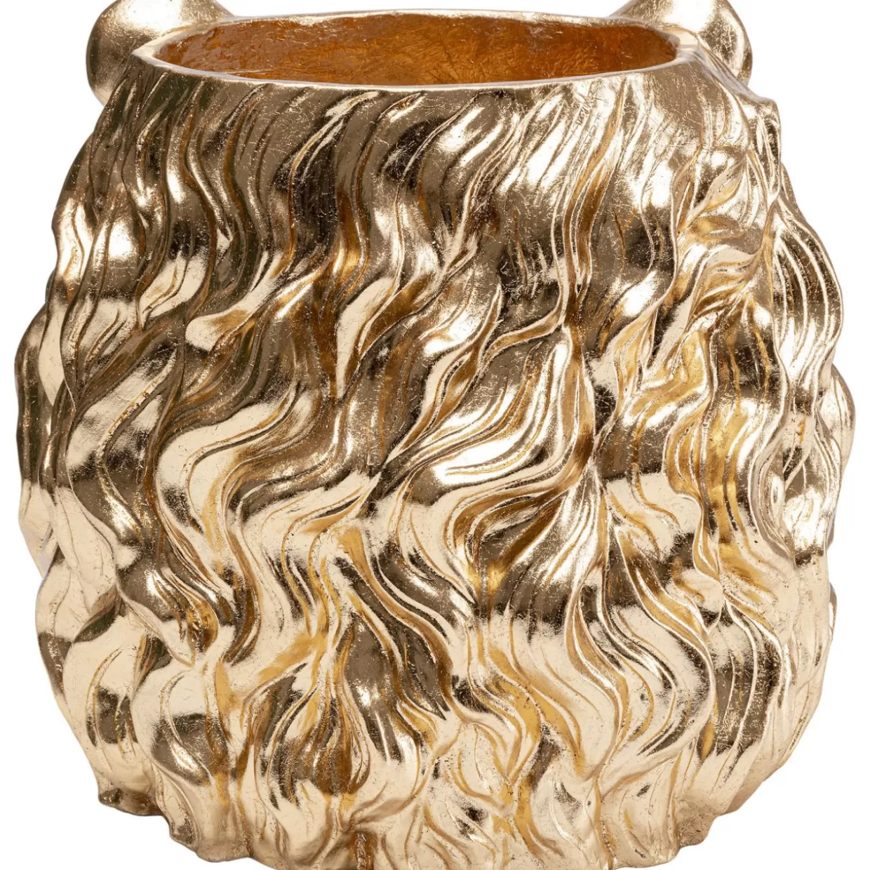 Vasi Decorativi KARE Design - Portavasi Elegante a Forma di Leone Dorato per Organizzazione Casa con Stile Moderno
