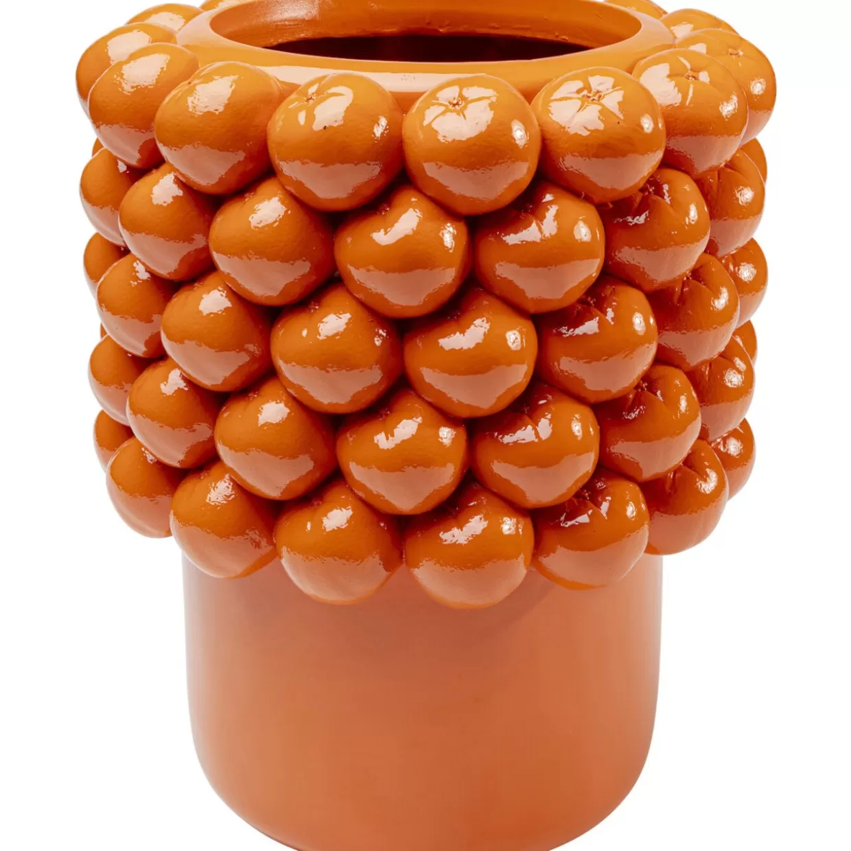 Vaso decorativo KARE Design in stile moderno - Ideale per organizzare e decorare, colore Succo d'arancia, 33 cm
