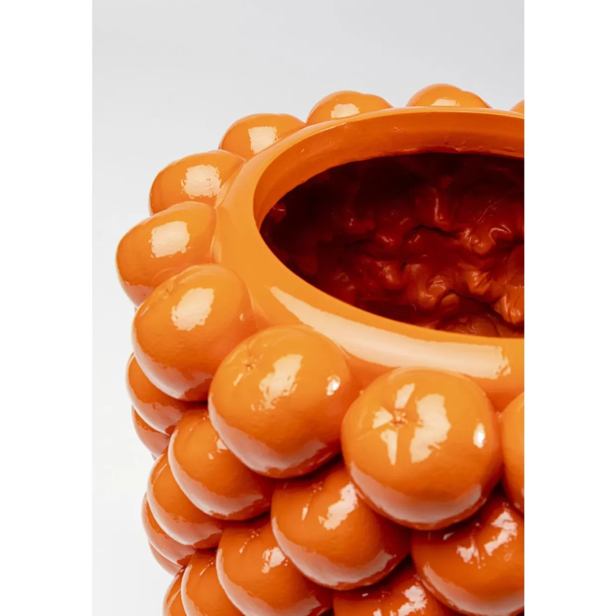 Vaso decorativo KARE Design in stile moderno - Ideale per organizzare e decorare, colore Succo d'arancia, 33 cm