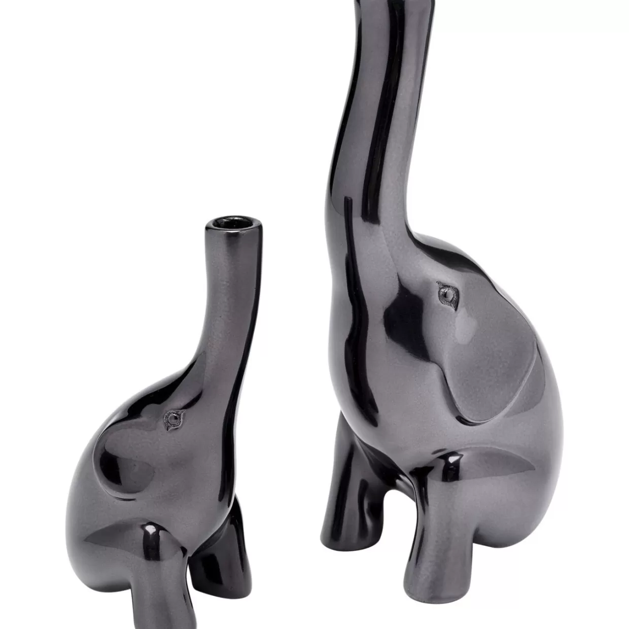 Coppia di Vasi Moderni 'Buddy' in Tonalità Antracite - Design Essenziale per Interni by KARE