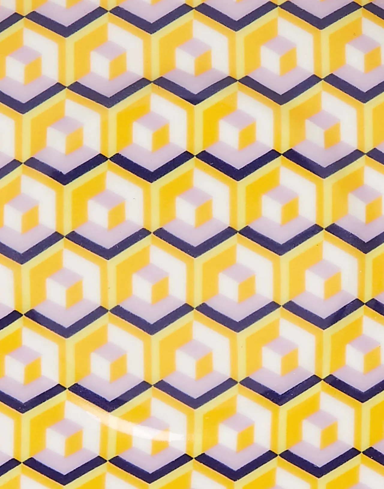 Offerta Speciale: Coppia Piatti Dessert La DoubleJ in Porcellana - Design Cubi Giallo con Decorazioni Artigianali, Collezione Edizione Limitata per Tavola Impeccabile