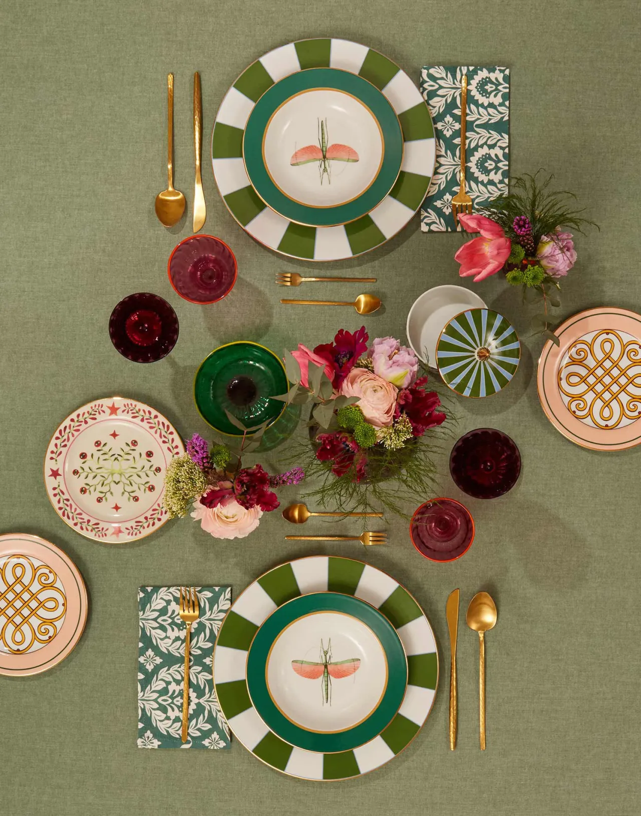 La DoubleJ - Piattini da Dolce in Porcellana, Coppia, Tonalità Cortile Pink - Edizione Elegante