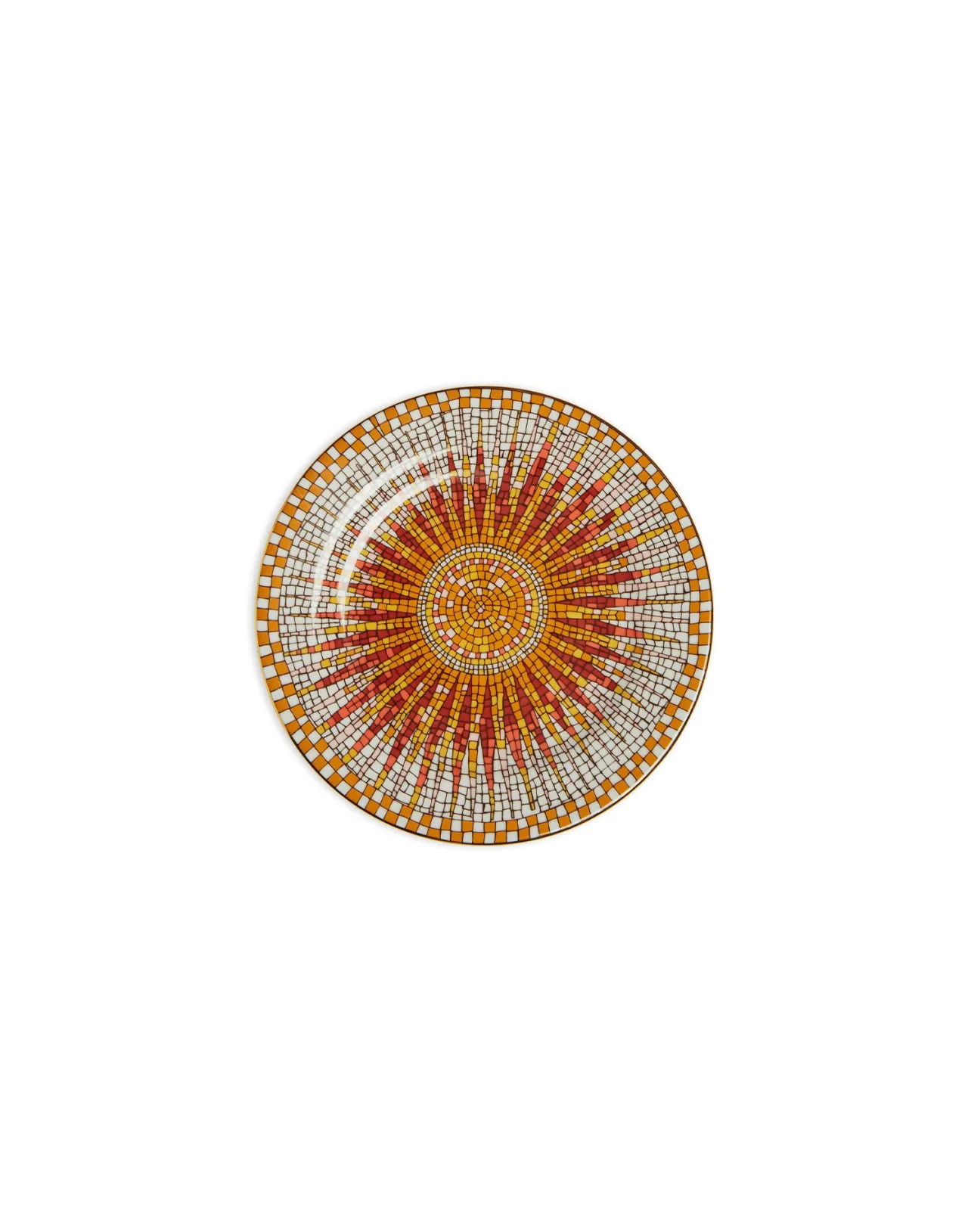 Set da dessert firmati La DoubleJ - 4 elementi in porcellina decorata con fantasia solare, colori vivaci (offerta imperdibile)