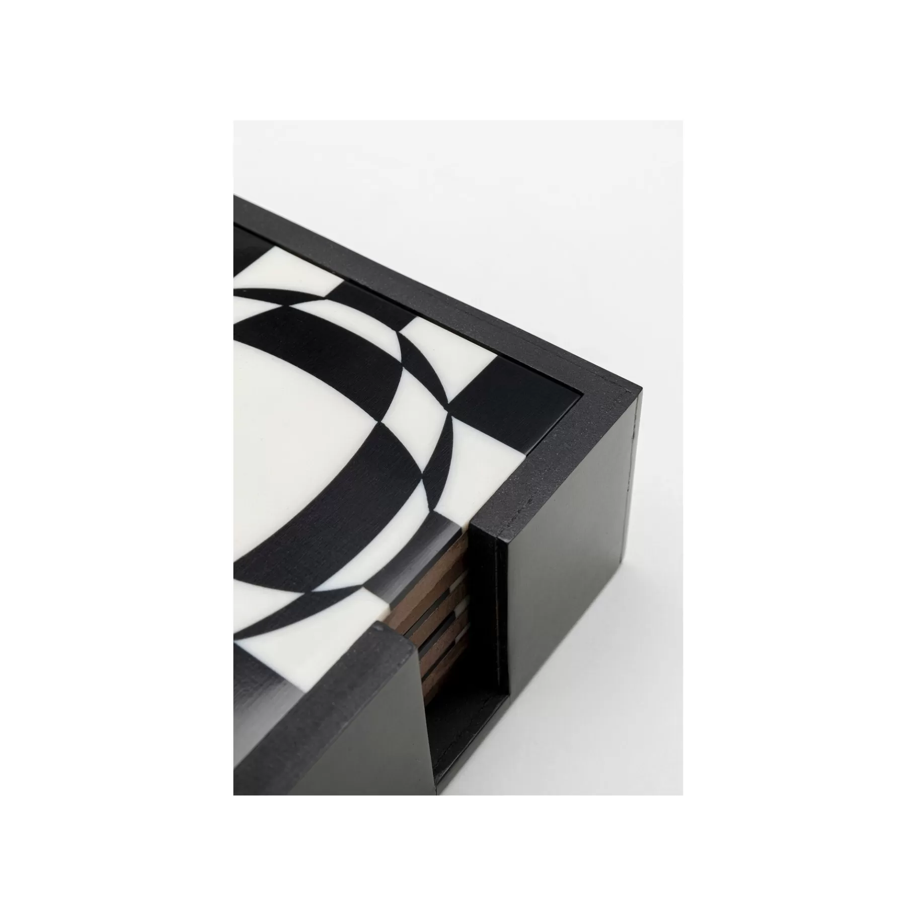 Fashion Dessous De Verre Miracle Noirs Et Blancs Set De 6   Vaisselle