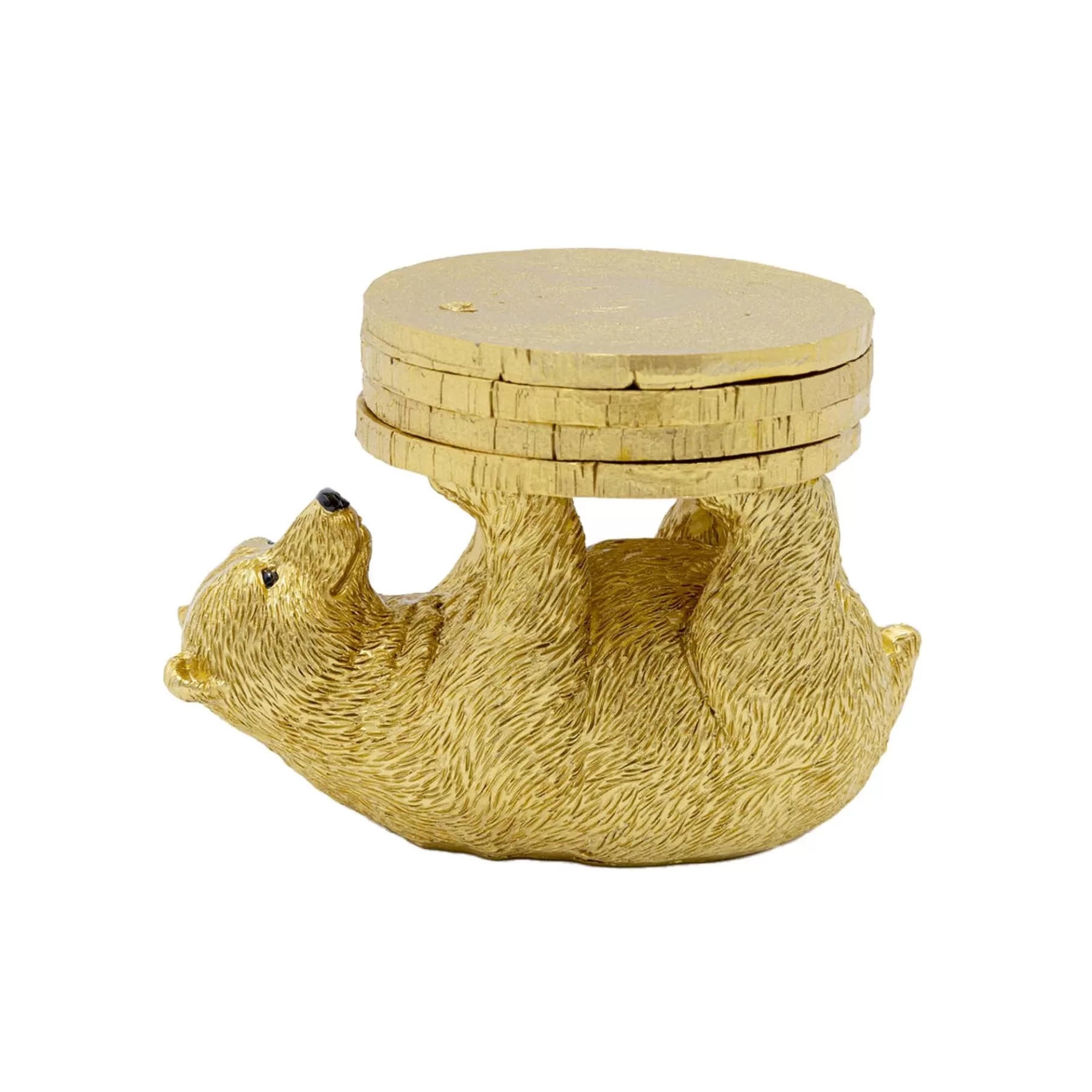 Outlet Dessous De Verre Ours Doré Set De 4   Vaisselle