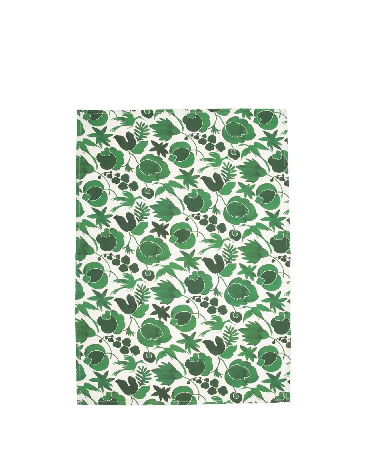 Tovaglietta Stilizzata La DoubleJ - 50x70 cm Verde Uccelli in Cotone Naturale