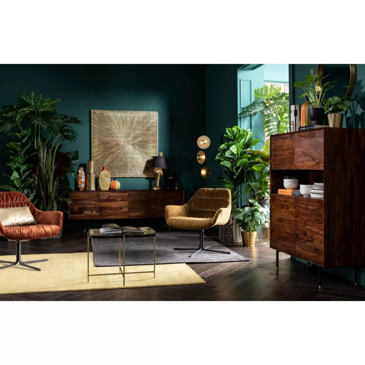 KARE DESIGN Poltrona Bristol Iconica - Seduta Girevole 360° in Ecopelle Senape