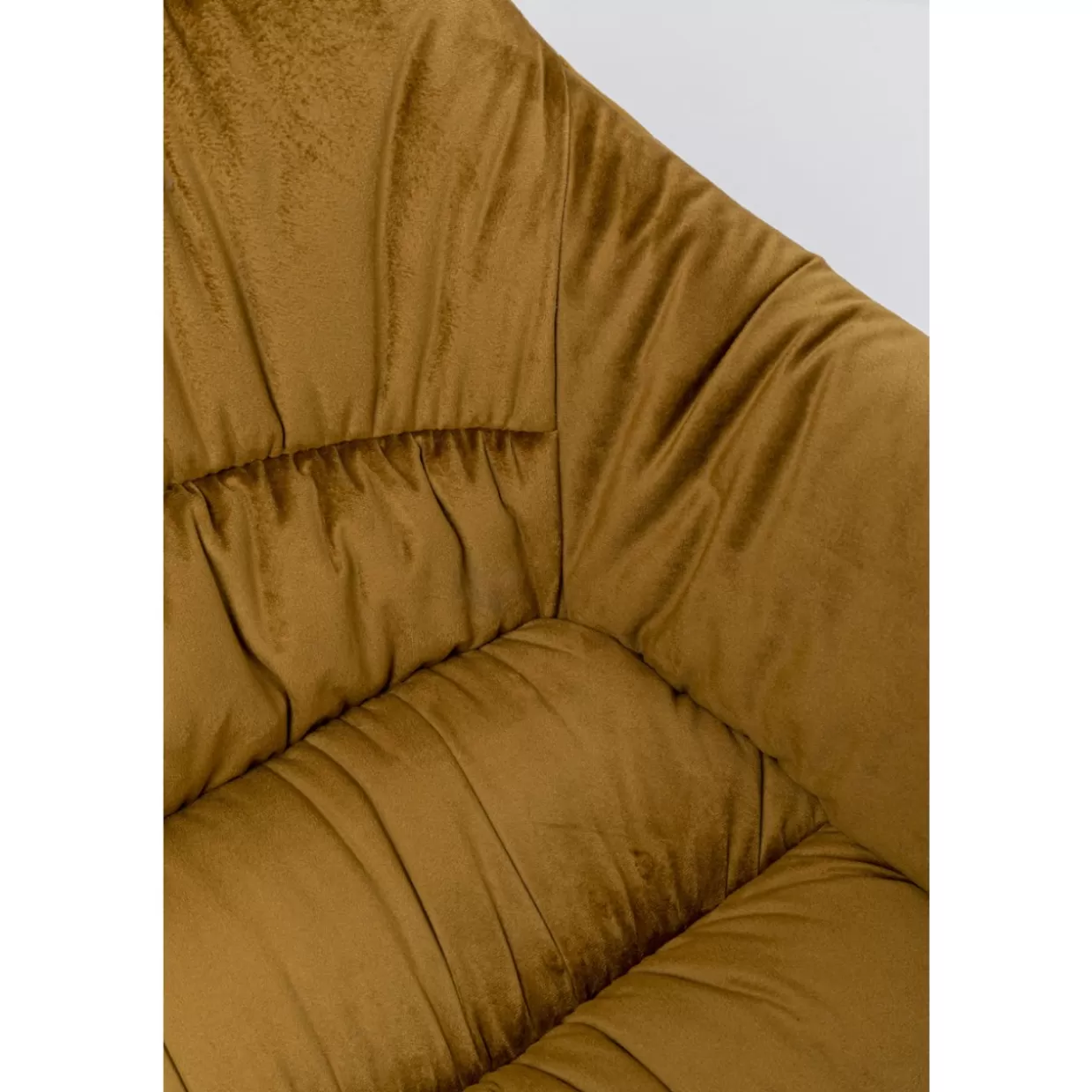 KARE DESIGN Poltrona Bristol Iconica - Seduta Girevole 360° in Ecopelle Senape