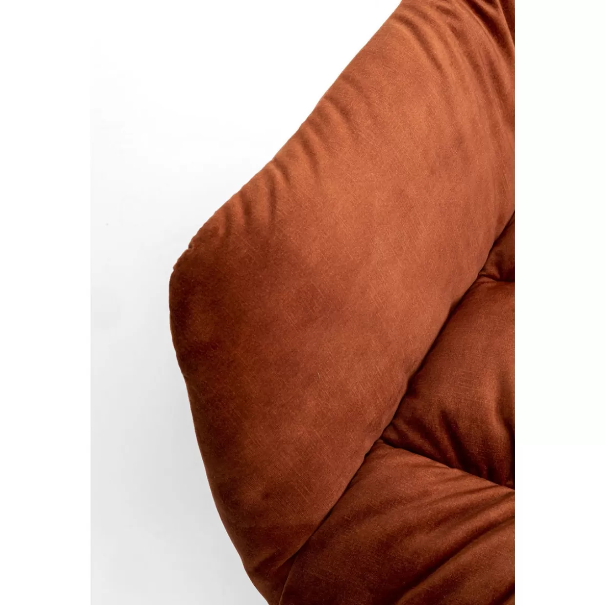 KARE Design - Poltrona Girevole Bristol con Rivestimento in Tonalità Ruggine, Design Accattivante e Confortevole per Arredamento Moderno