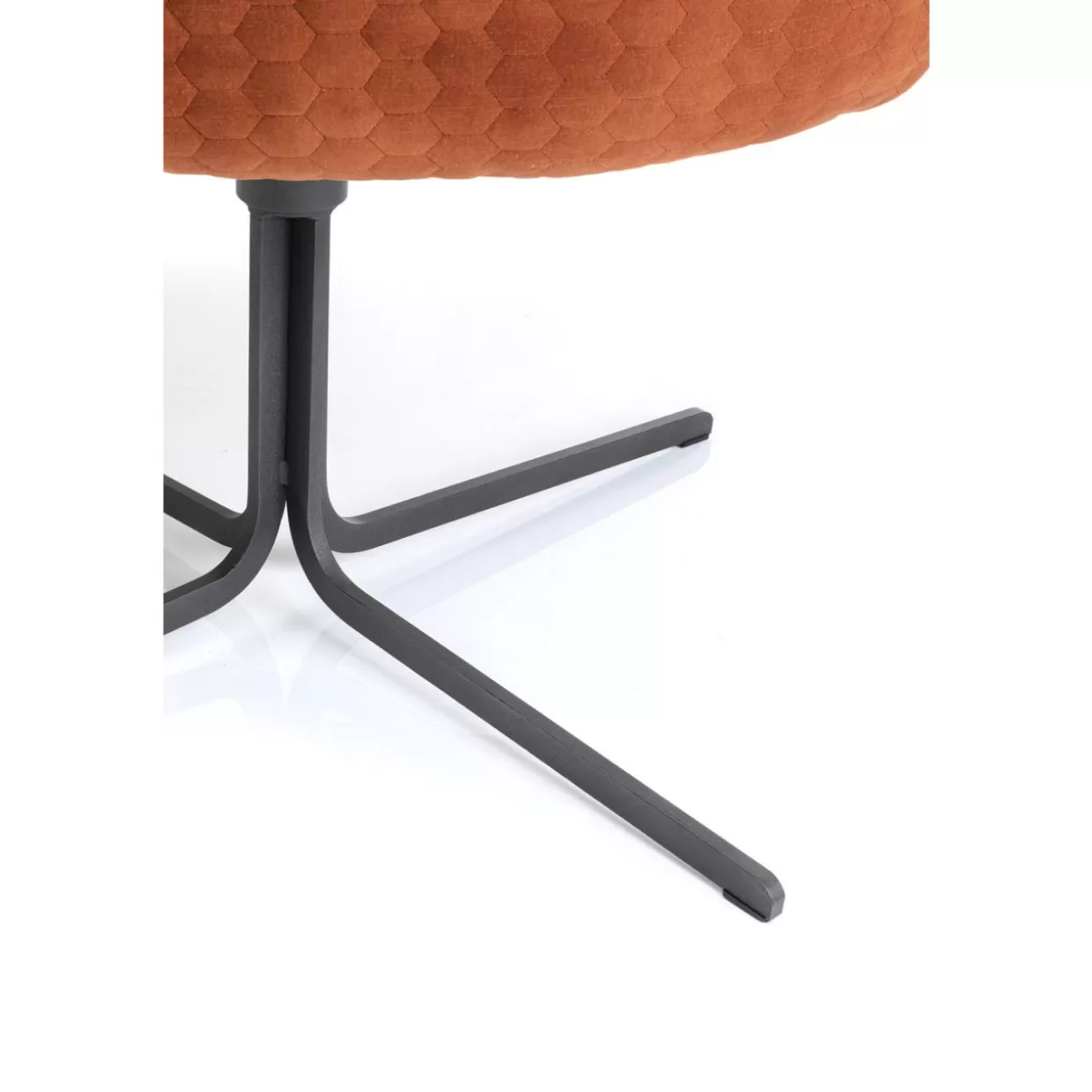 KARE Design - Poltrona Girevole Bristol con Rivestimento in Tonalità Ruggine, Design Accattivante e Confortevole per Arredamento Moderno
