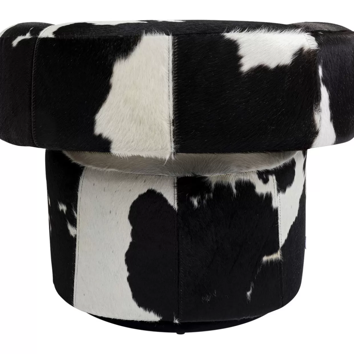 KARE Design Poltrona Girevole Maye Cow - Design Moderno con Stampa Zebrata, Comodità Avvolgente e Dettagli Artistici per Soggiorno Chic