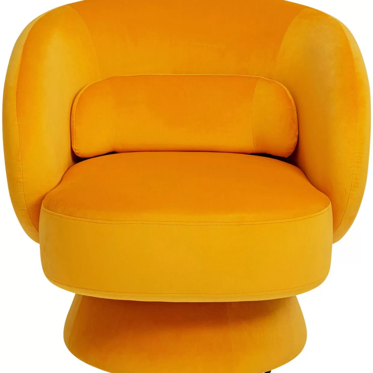 KARE Design Poltrona Girevole Orion - Comodo Soggiorno in Stile Moderno, Giallo Brillante