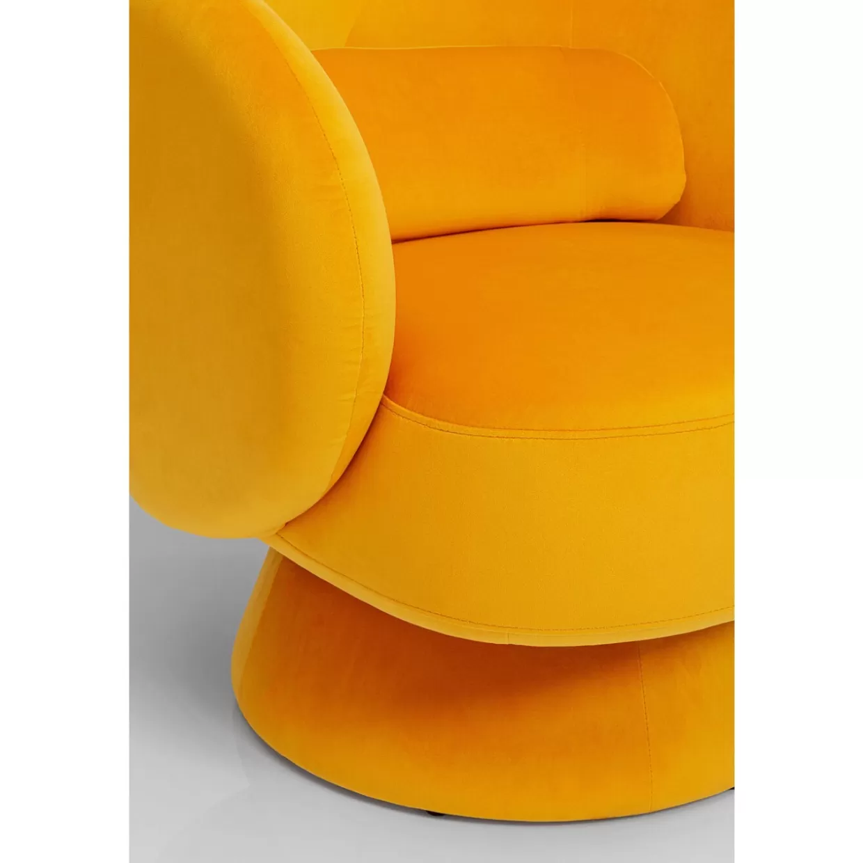 KARE Design Poltrona Girevole Orion - Comodo Soggiorno in Stile Moderno, Giallo Brillante
