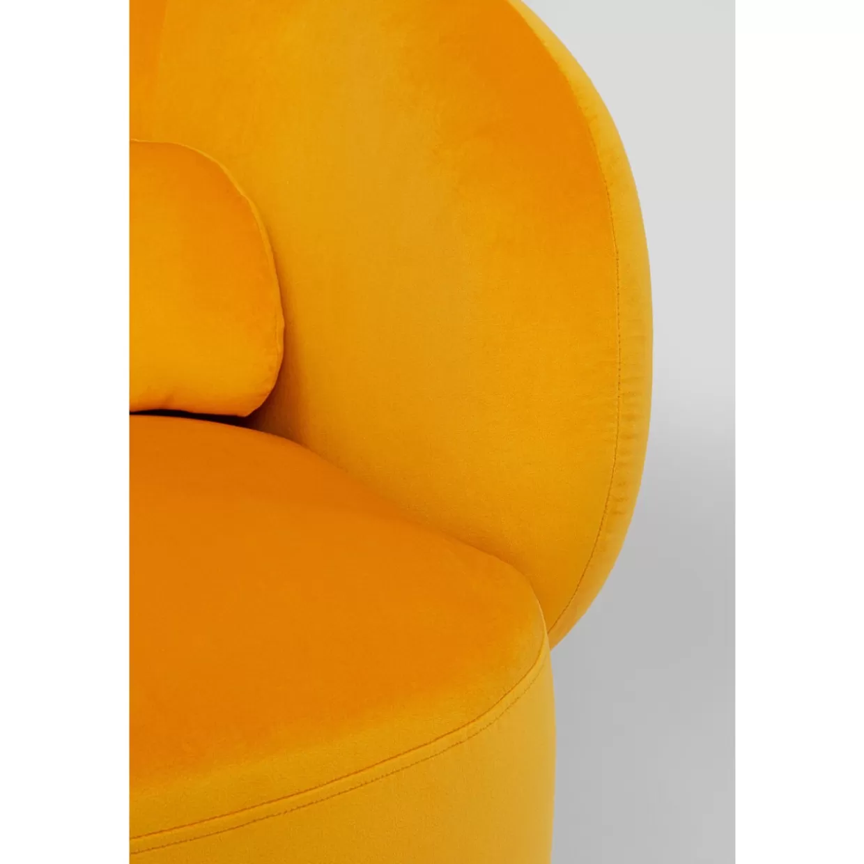 KARE Design Poltrona Girevole Orion - Comodo Soggiorno in Stile Moderno, Giallo Brillante