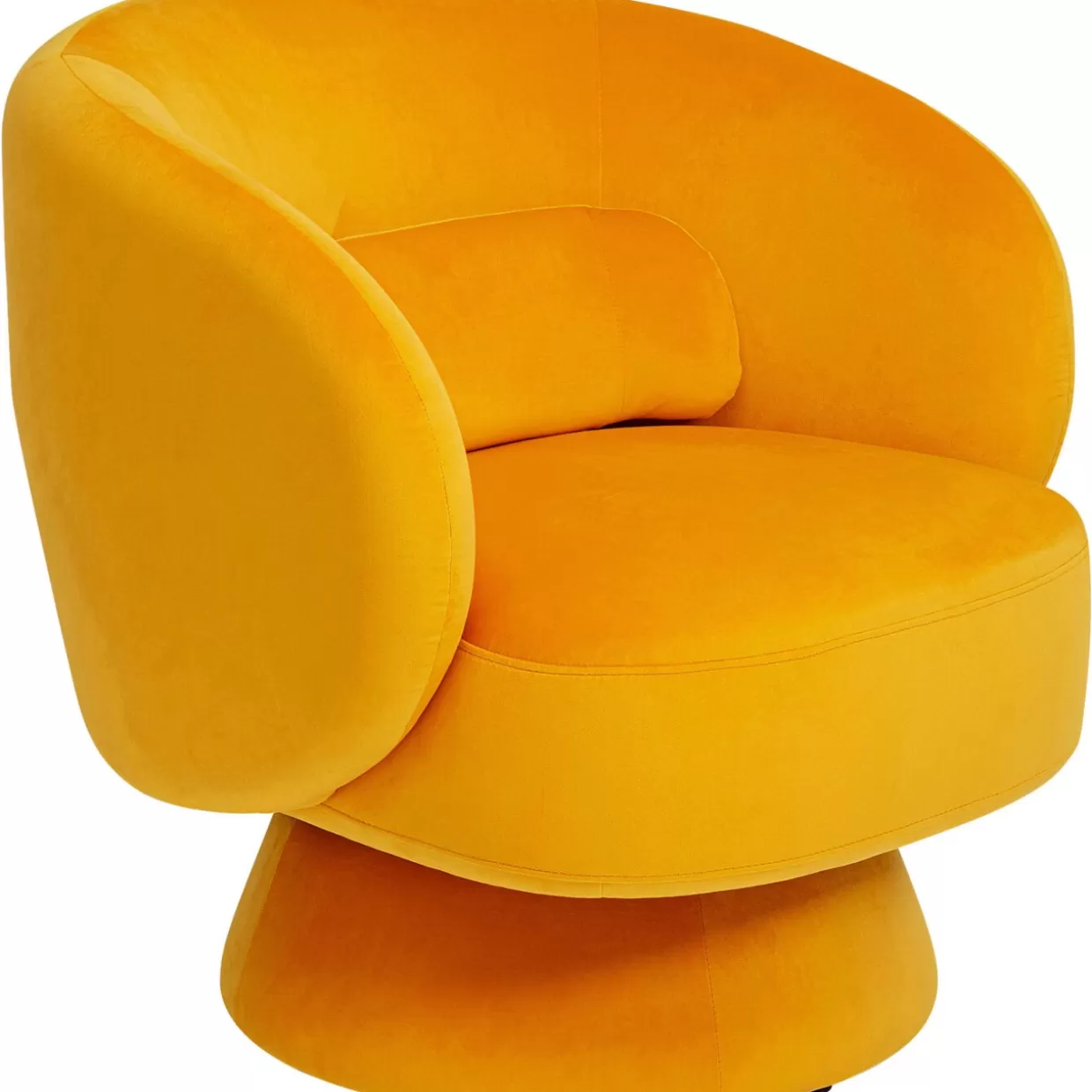KARE Design Poltrona Girevole Orion - Comodo Soggiorno in Stile Moderno, Giallo Brillante