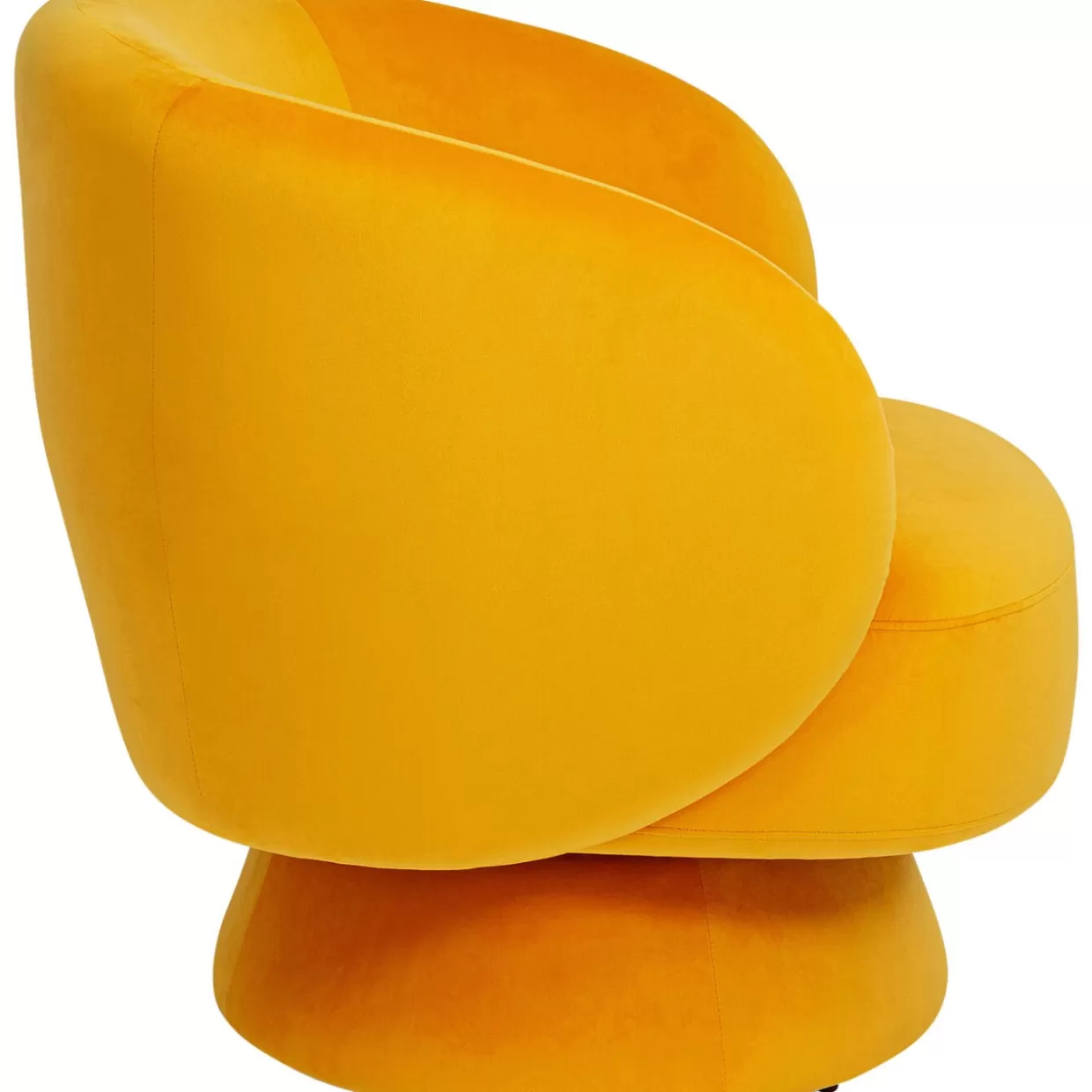 KARE Design Poltrona Girevole Orion - Comodo Soggiorno in Stile Moderno, Giallo Brillante