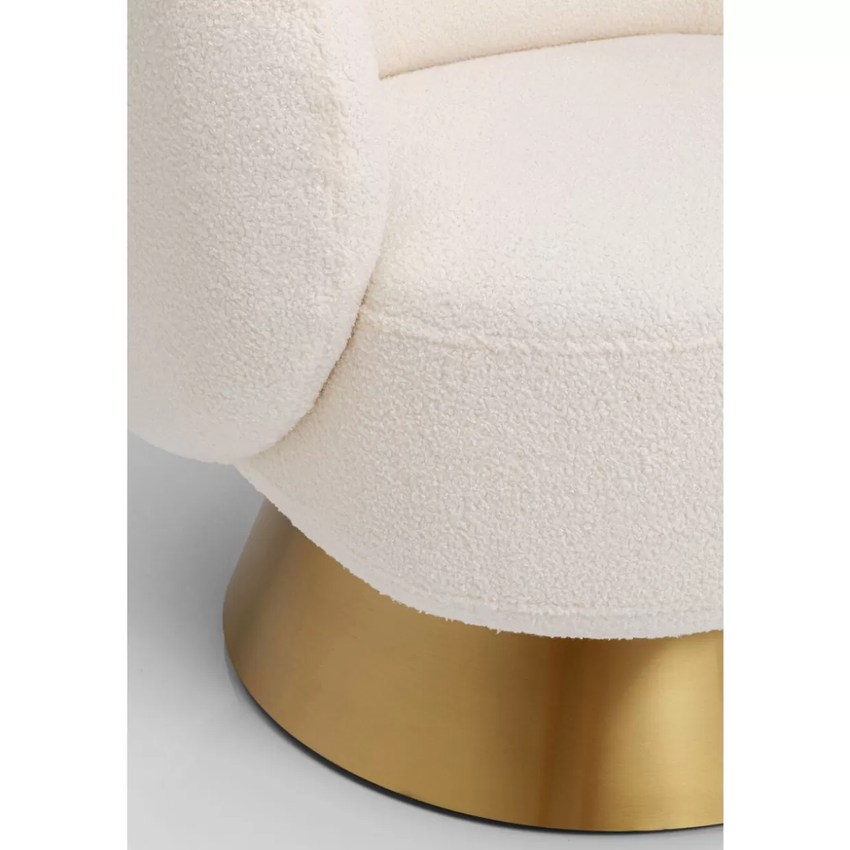 Sgabello Girevole Orion - Design Avanguardista con Schienale Ergonomico, Colore Bianco Avorio | Collezione Esclusiva KARE