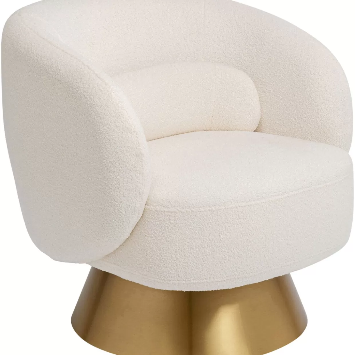 Sgabello Girevole Orion - Design Avanguardista con Schienale Ergonomico, Colore Bianco Avorio | Collezione Esclusiva KARE