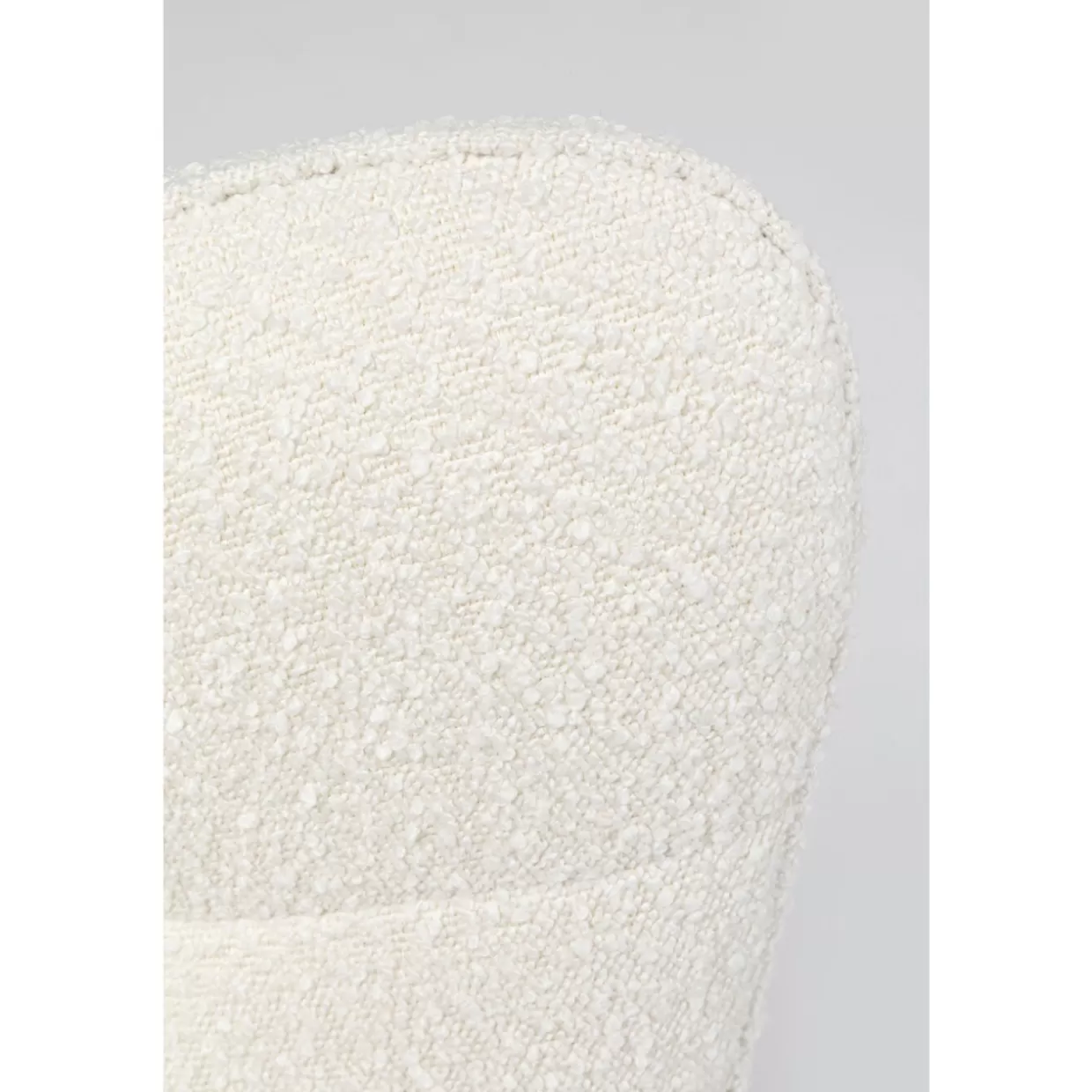 Poltrona Oscar Girevole KARE Design - Rivestimento in Bouclé Confortevole, Tonalità Crema con Design Accogliente