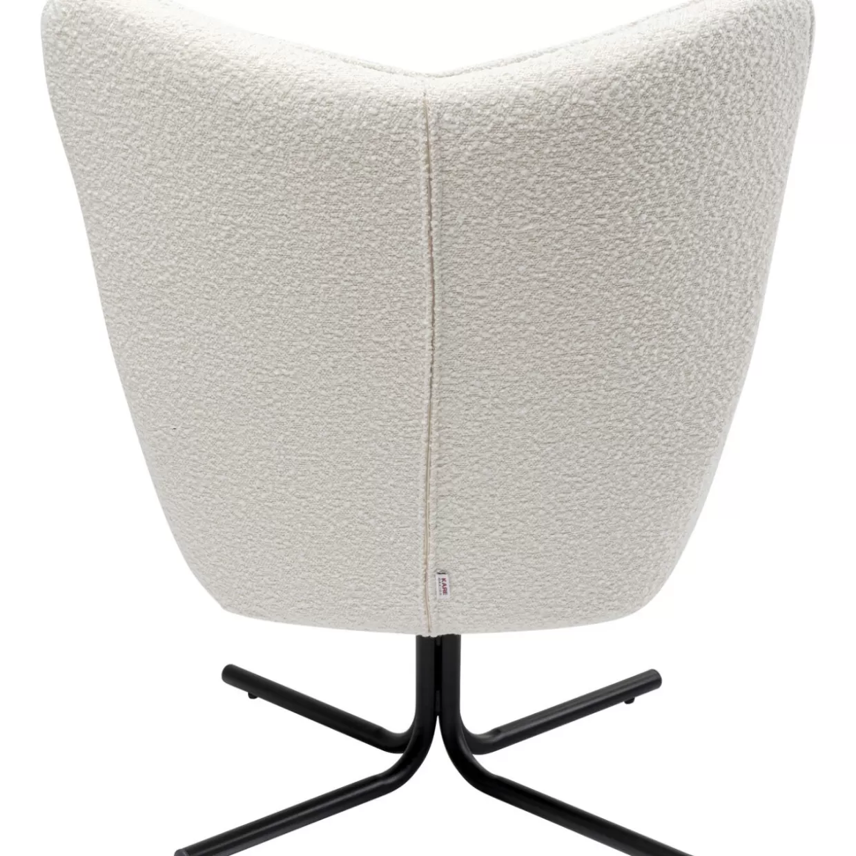 Poltrona Oscar Girevole KARE Design - Rivestimento in Bouclé Confortevole, Tonalità Crema con Design Accogliente
